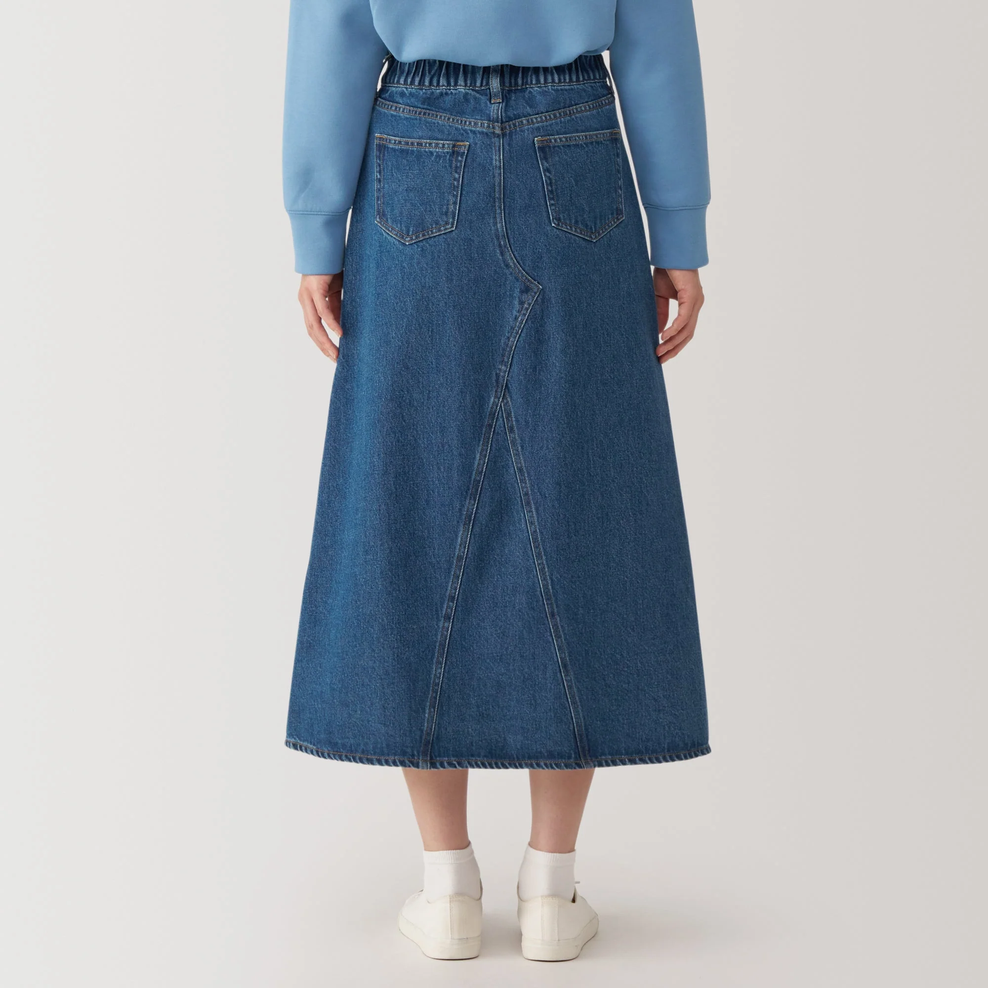 Women's Kapok Blend Denim A-Line Skirt - Image 16