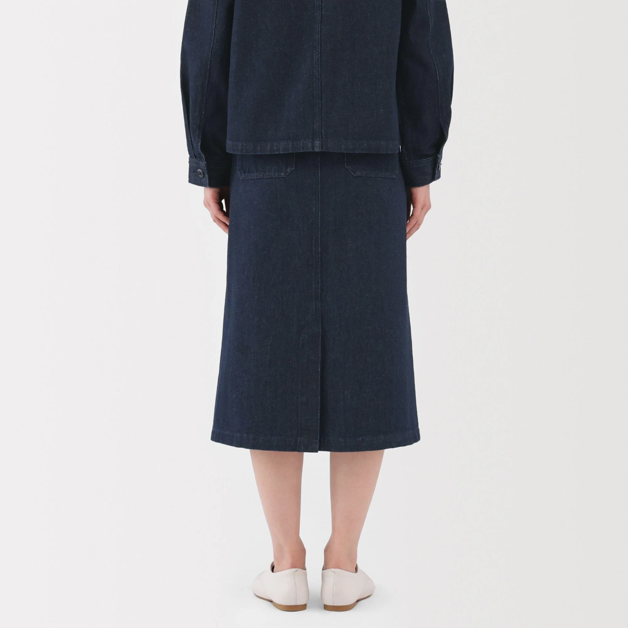 Women's Kapok Blend Denim A-Line Skirt - Image 6