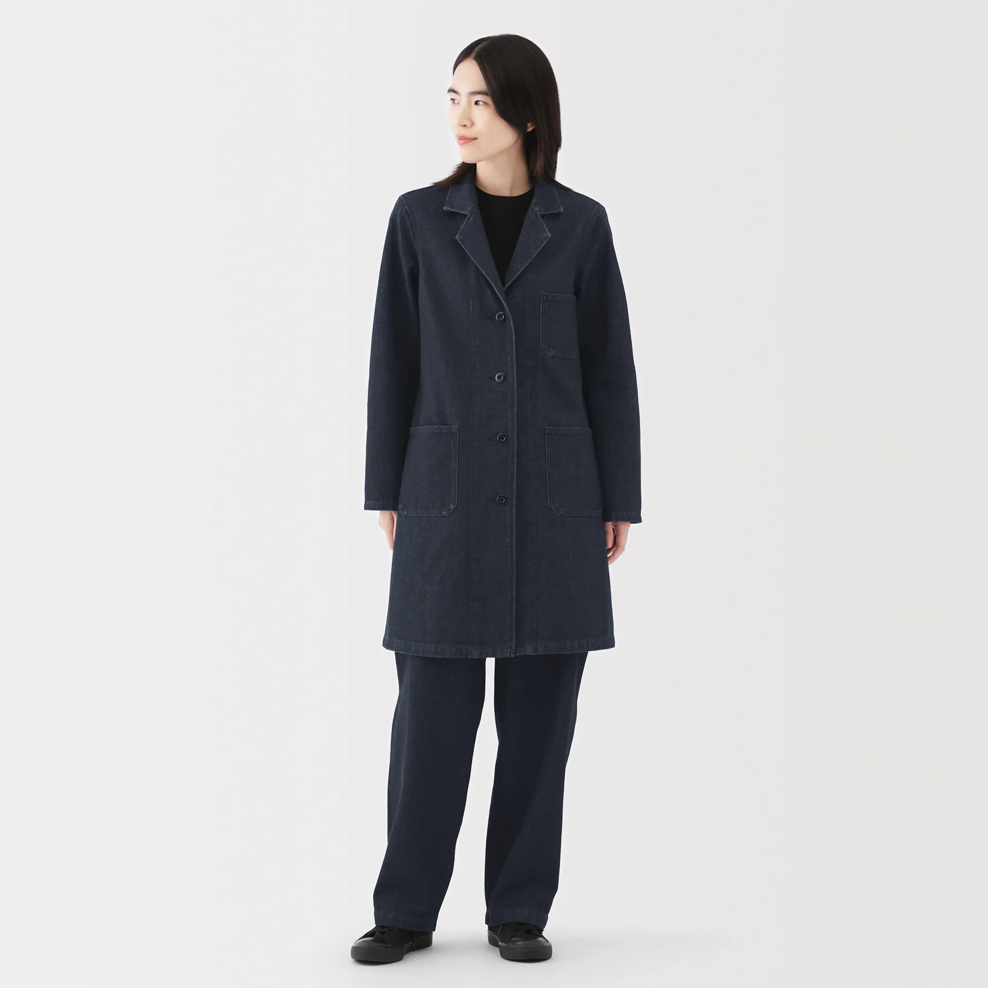 Kapok Blend Denim Coat - Image 13