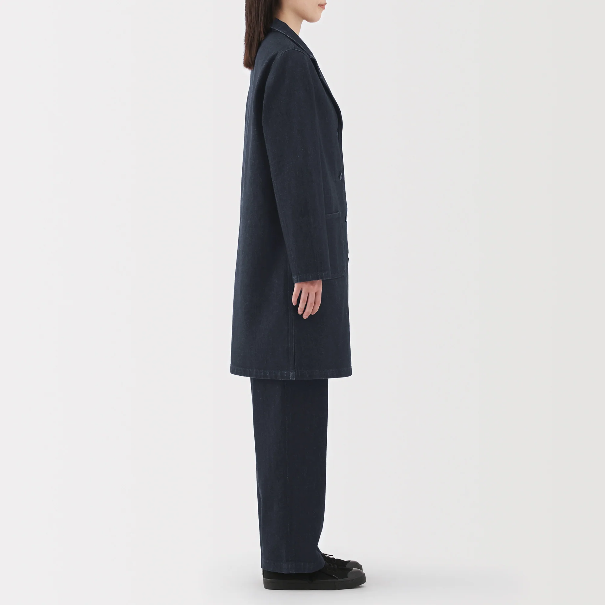 Kapok Blend Denim Coat - Image 14
