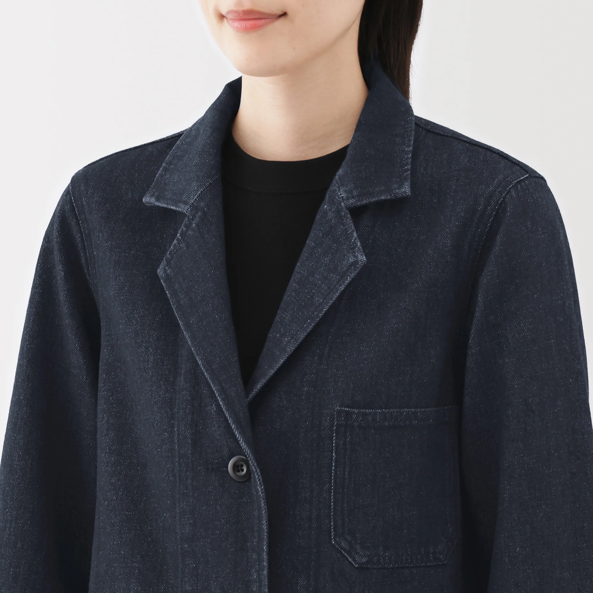 Kapok Blend Denim Coat - Image 16