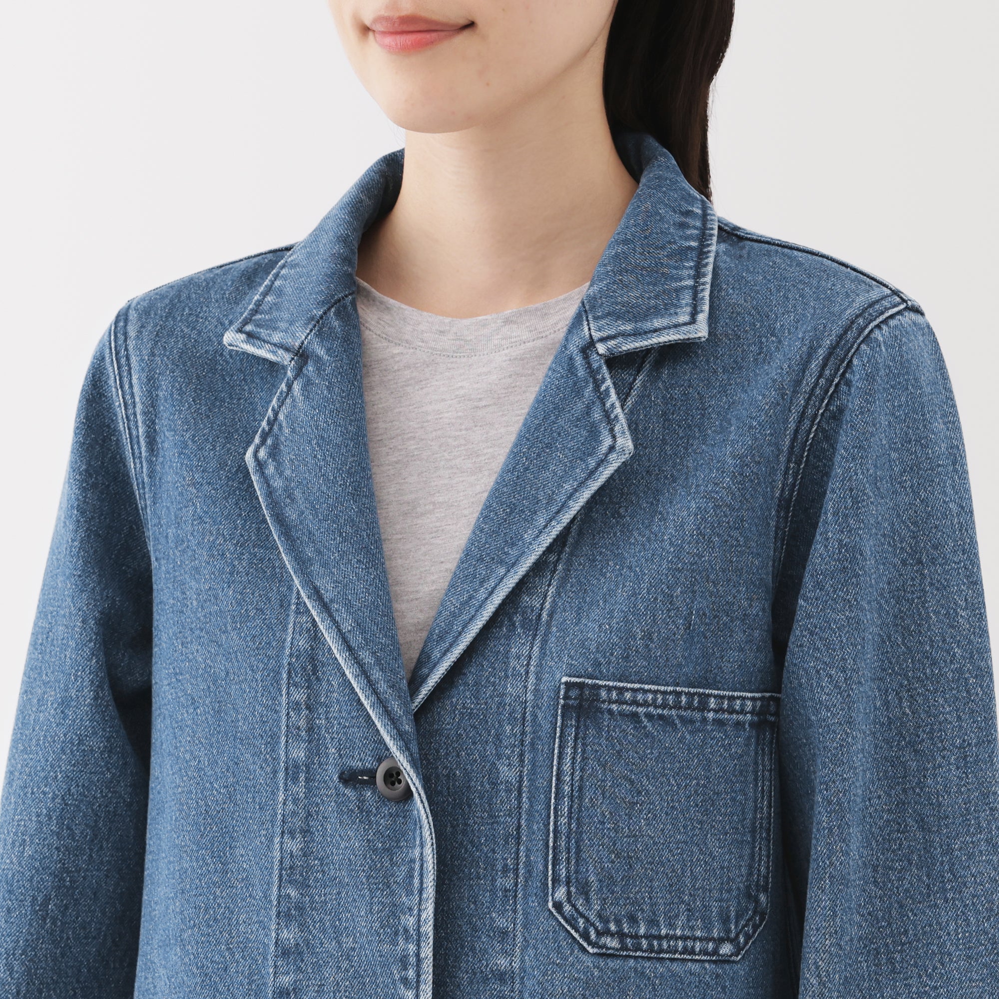 Kapok Blend Denim Coat - Image 7