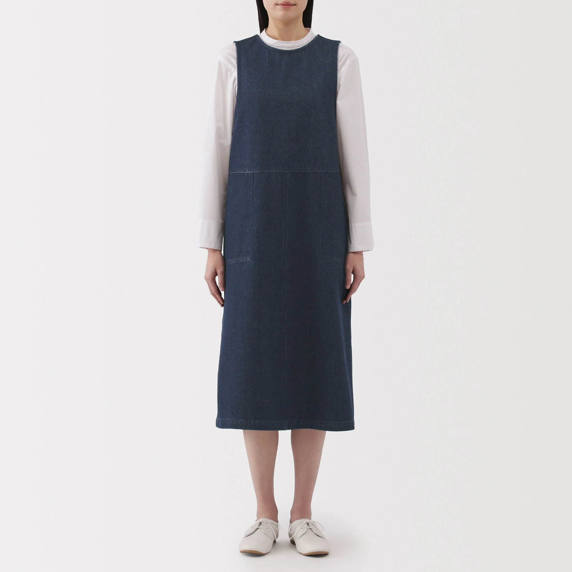 Women's Kapok Blend Denim Jumper Dress - Image 4