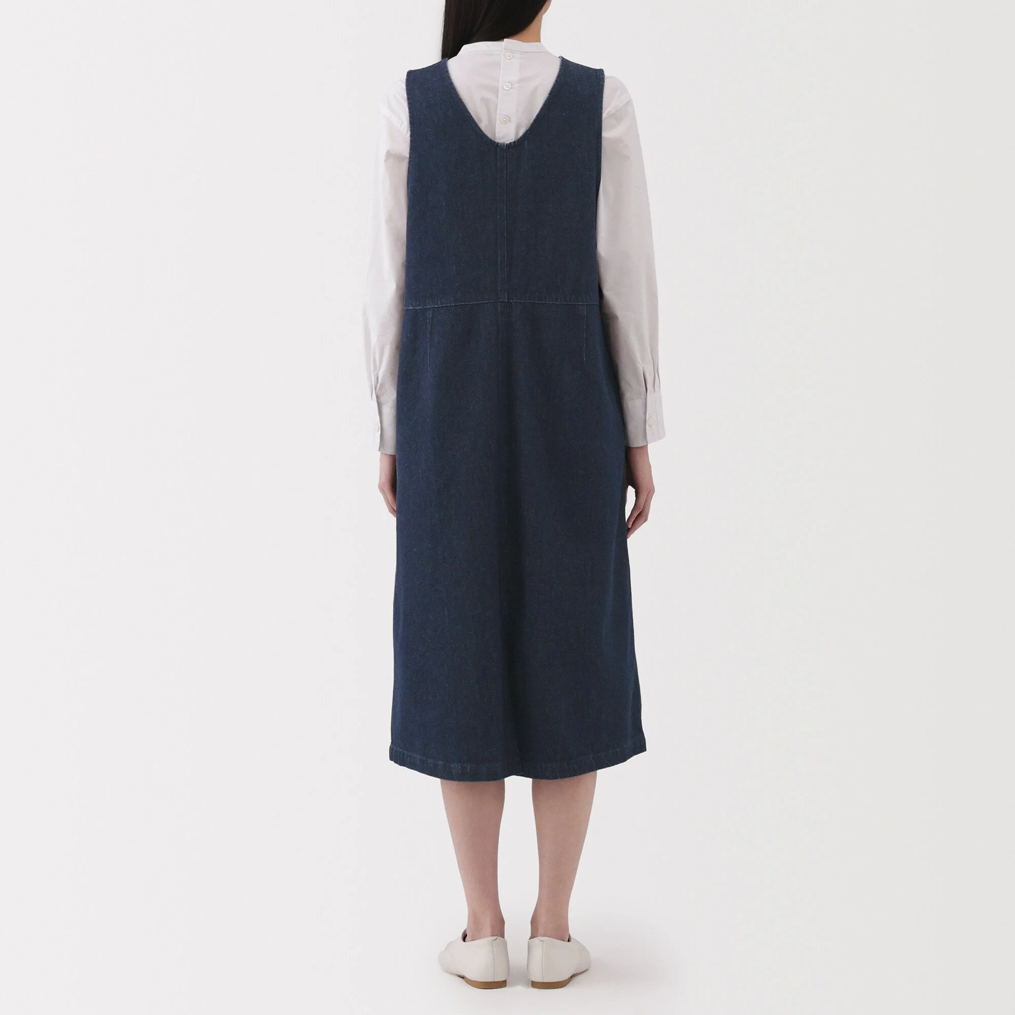 Women's Kapok Blend Denim Jumper Dress - Image 6