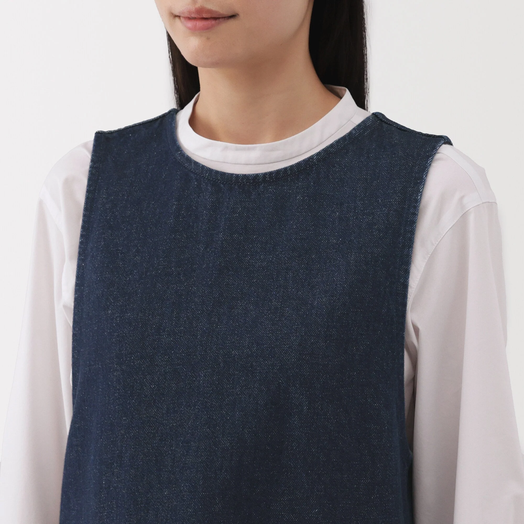 Women's Kapok Blend Denim Jumper Dress - Image 7