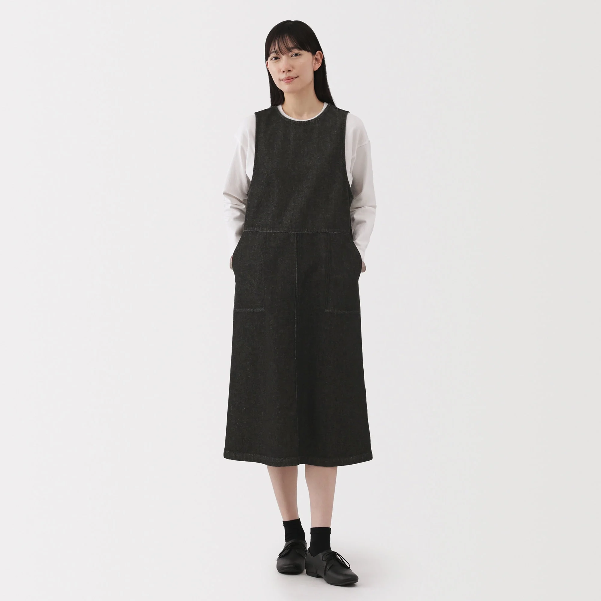 Women's Kapok Blend Denim Jumper Dress - Image 3