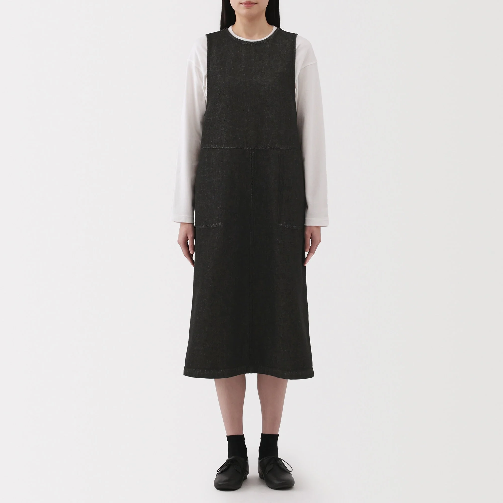 Women's Kapok Blend Denim Jumper Dress - Image 4