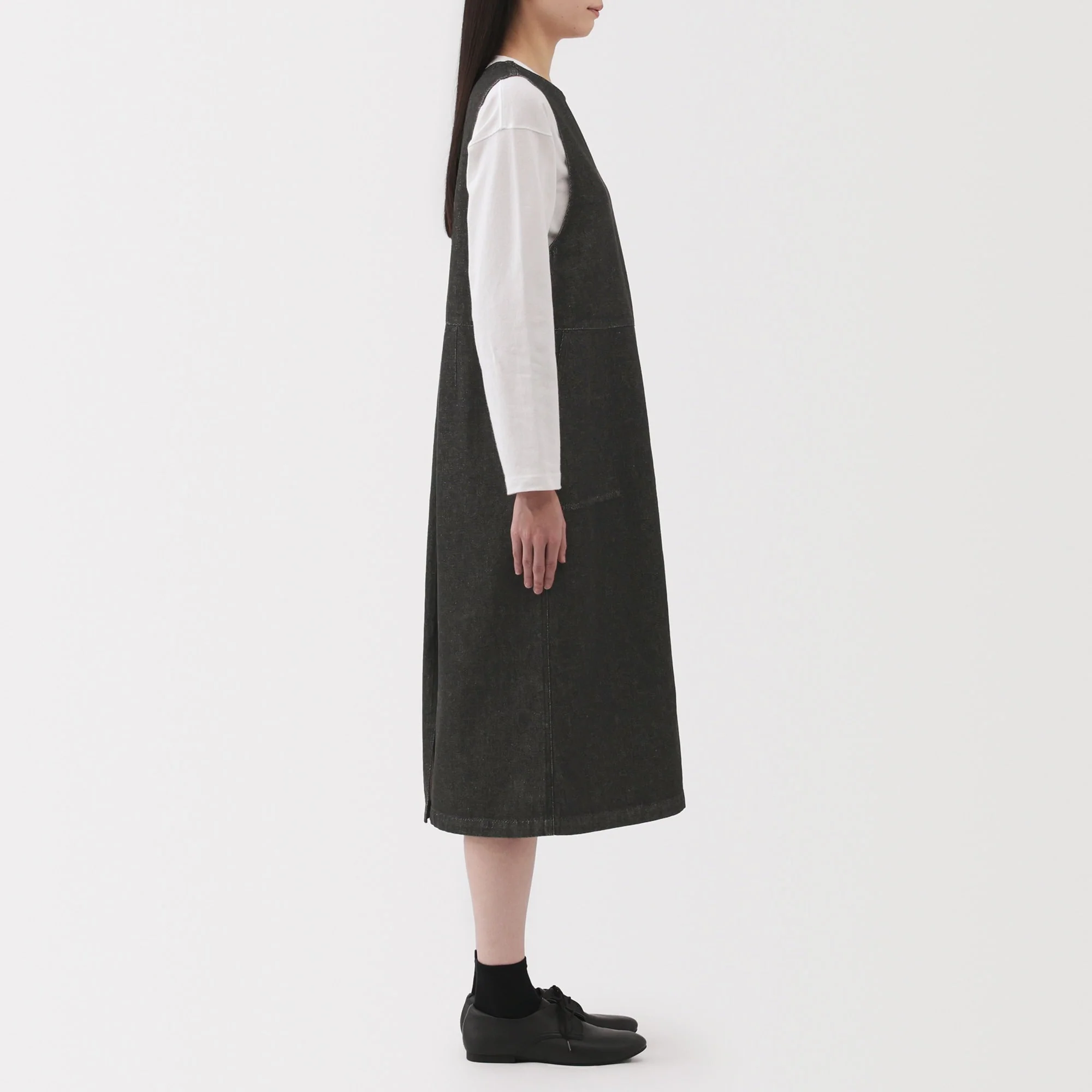 Women's Kapok Blend Denim Jumper Dress - Image 5
