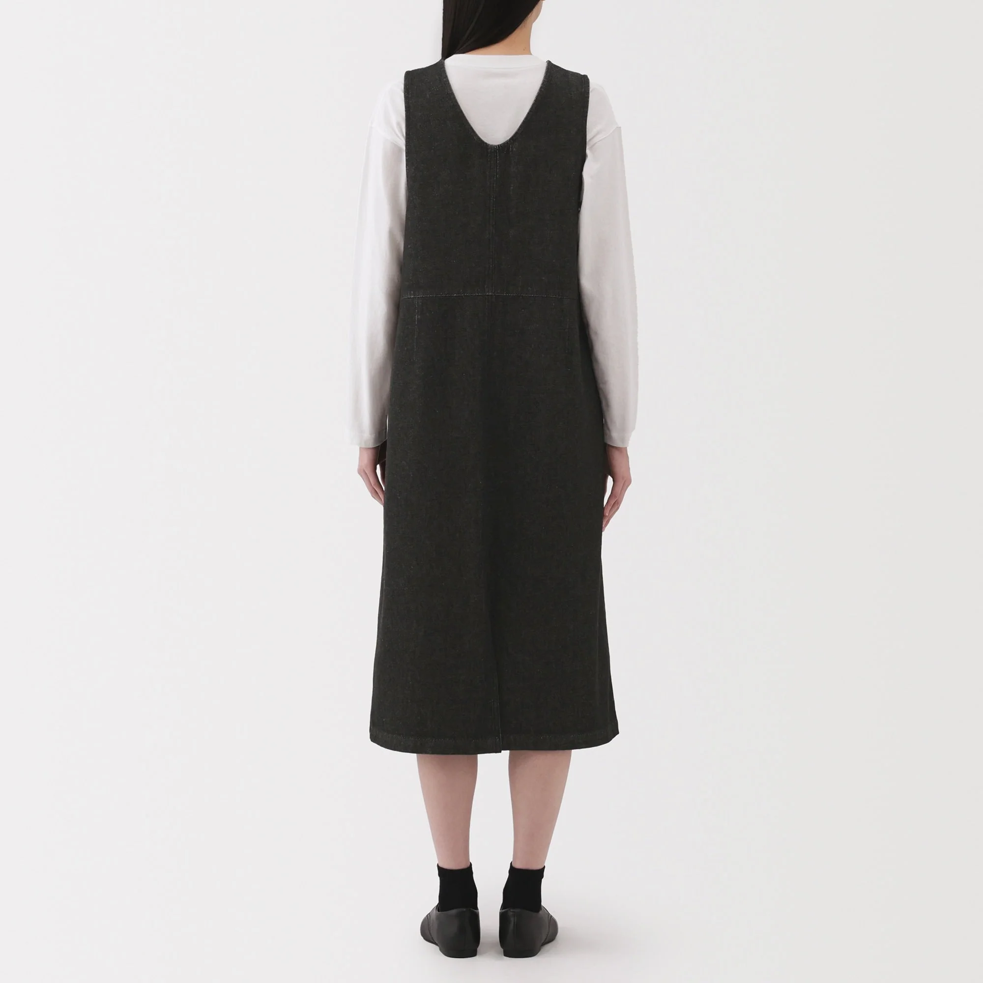 Women's Kapok Blend Denim Jumper Dress - Image 6