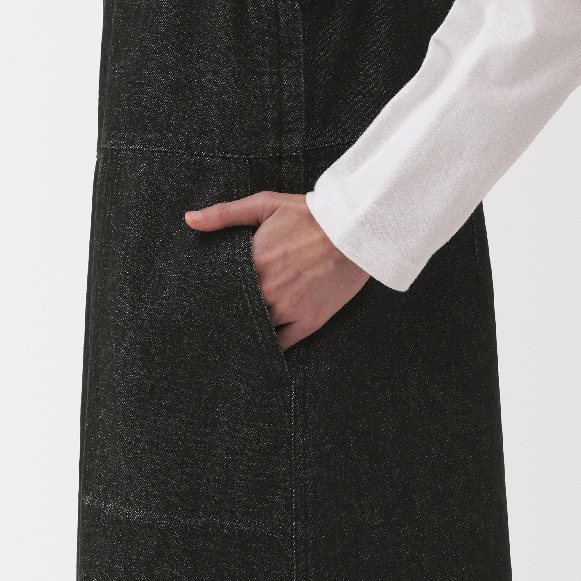 Women's Kapok Blend Denim Jumper Dress - Image 8