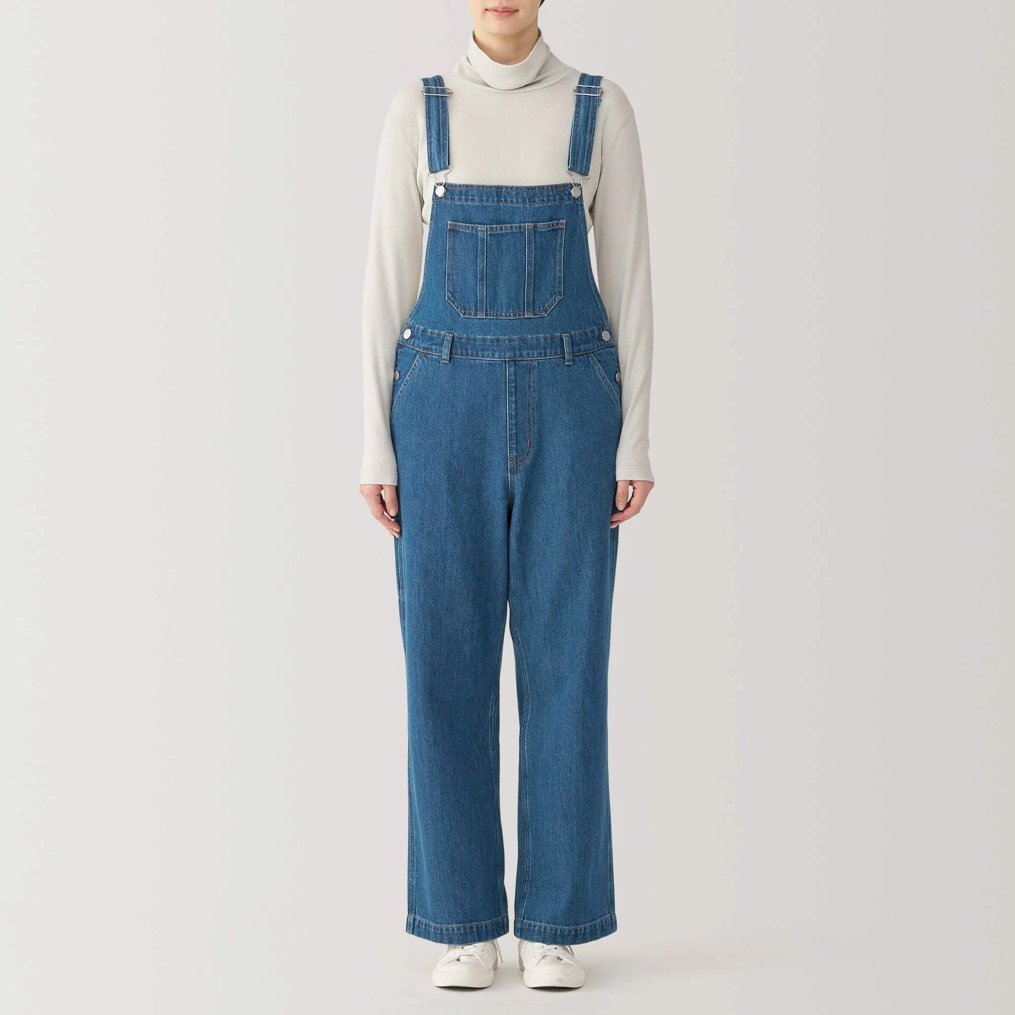 Women's Kapok Blend Denim Overalls - Image 4