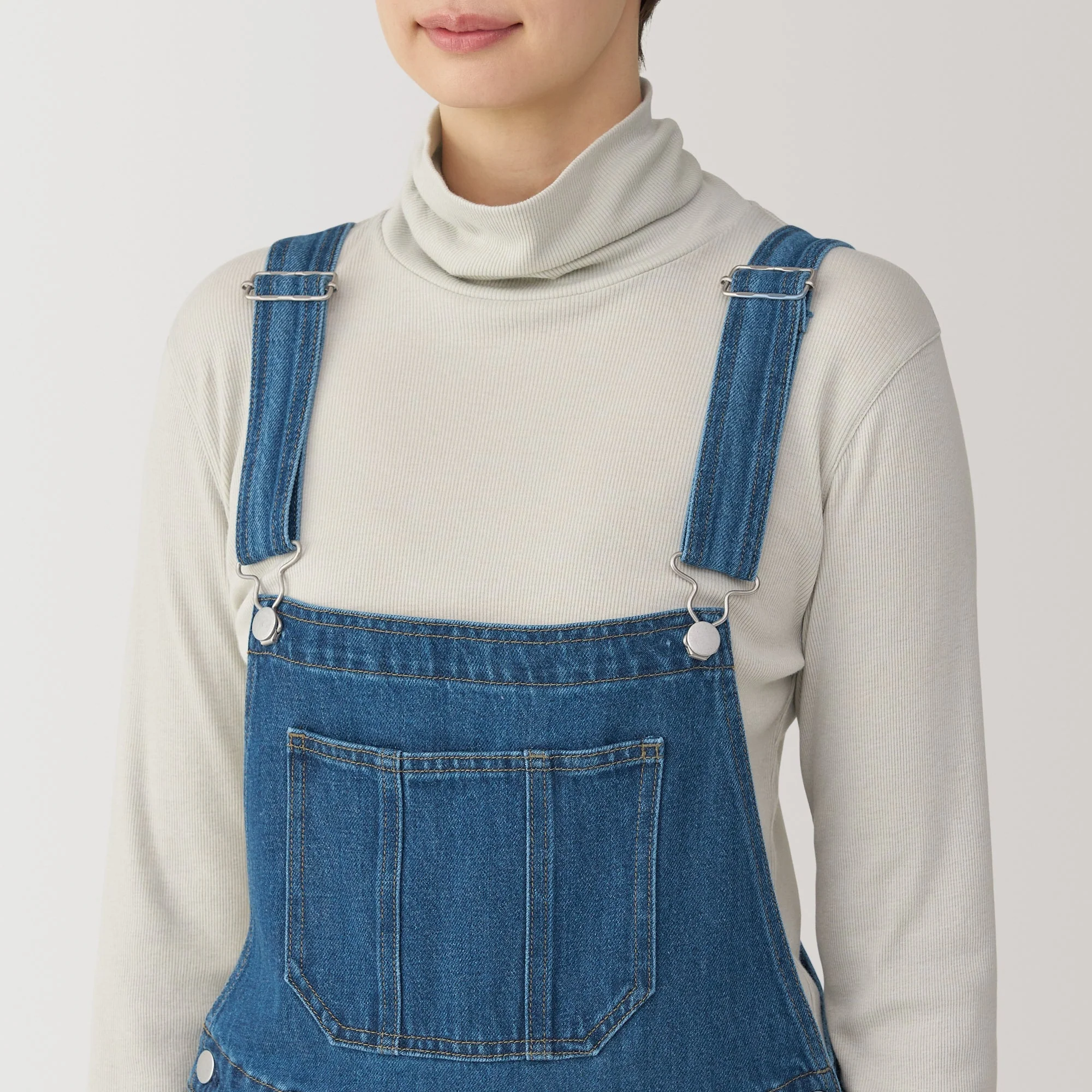 Women's Kapok Blend Denim Overalls - Image 7