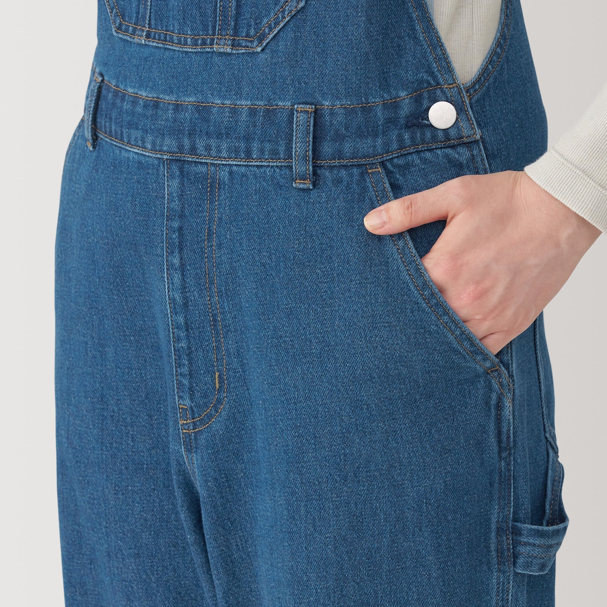 Women's Kapok Blend Denim Overalls - Image 8