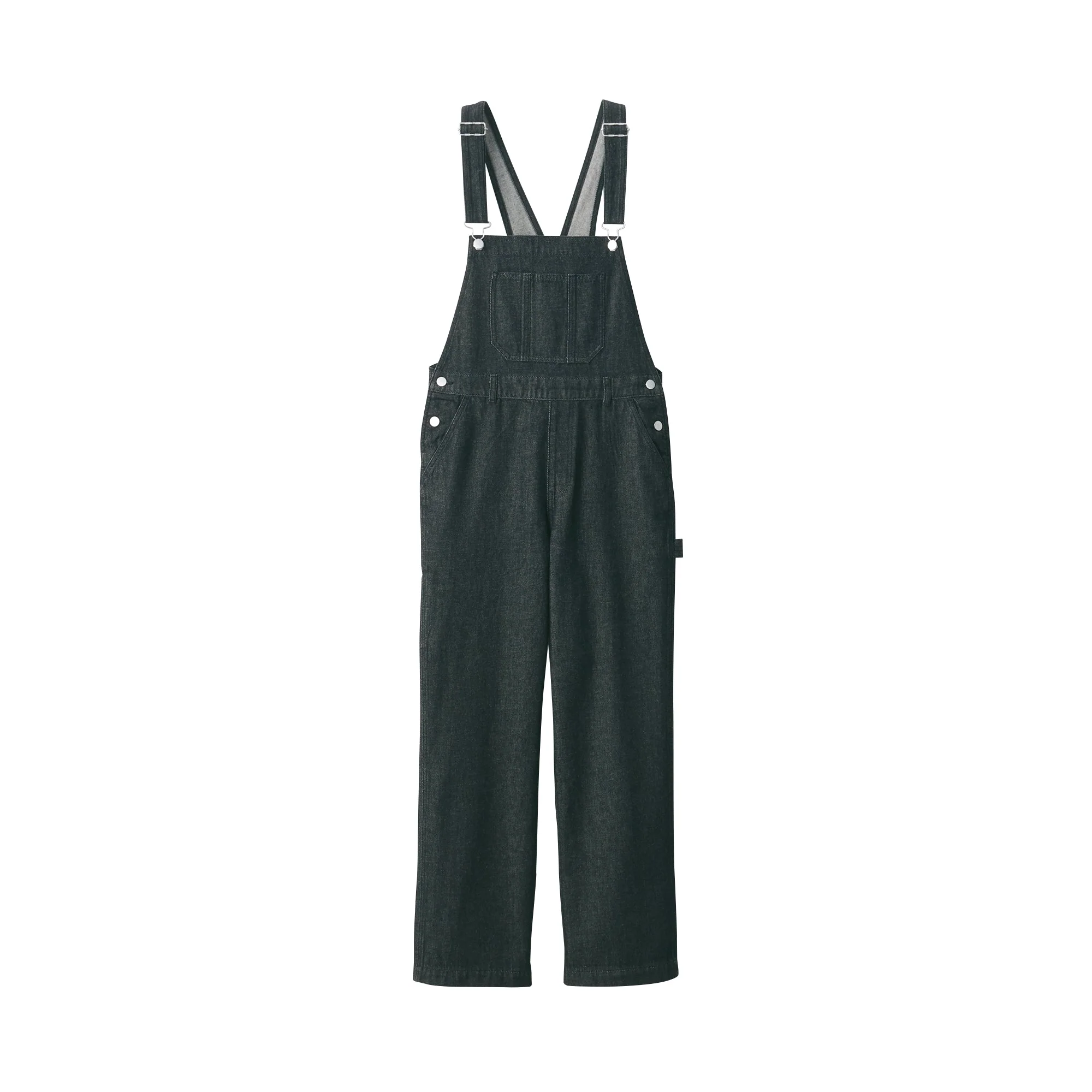 Women Kapok Blend Denim Overalls - Image 2