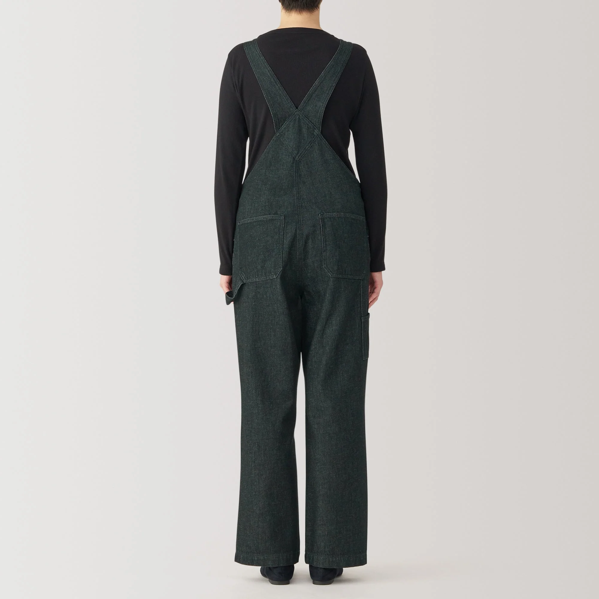 Women Kapok Blend Denim Overalls - Image 6