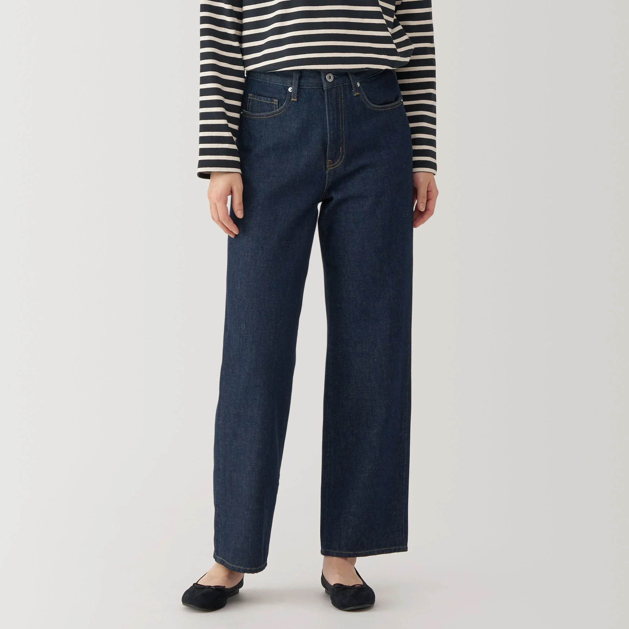 Women's Kapok Blend Denim Straight Pants - Image 12