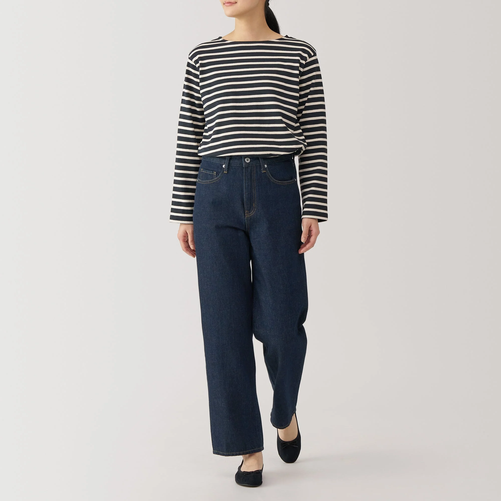 Women's Kapok Blend Denim Straight Pants - Image 13