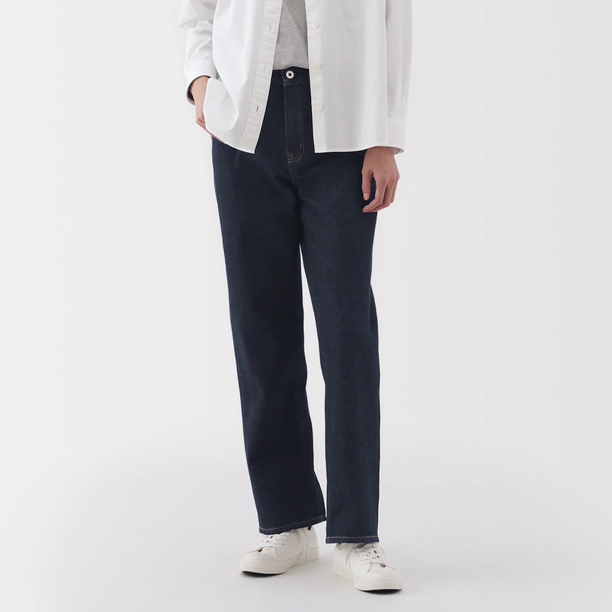 Kapok Blend Denim Straight Pants - Image 13