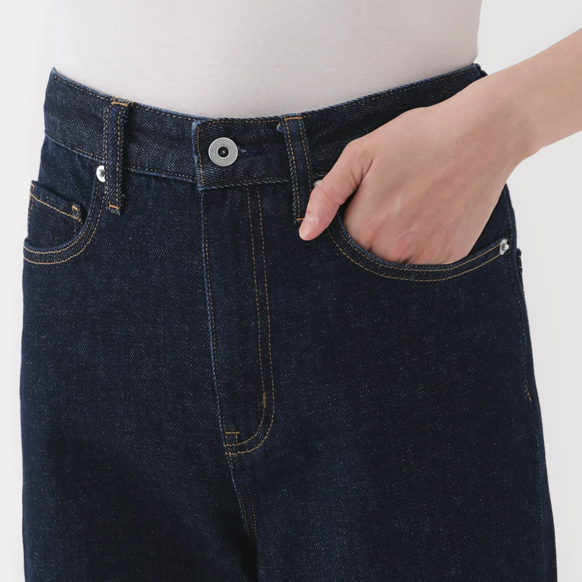 Kapok Blend Denim Straight Pants - Image 16