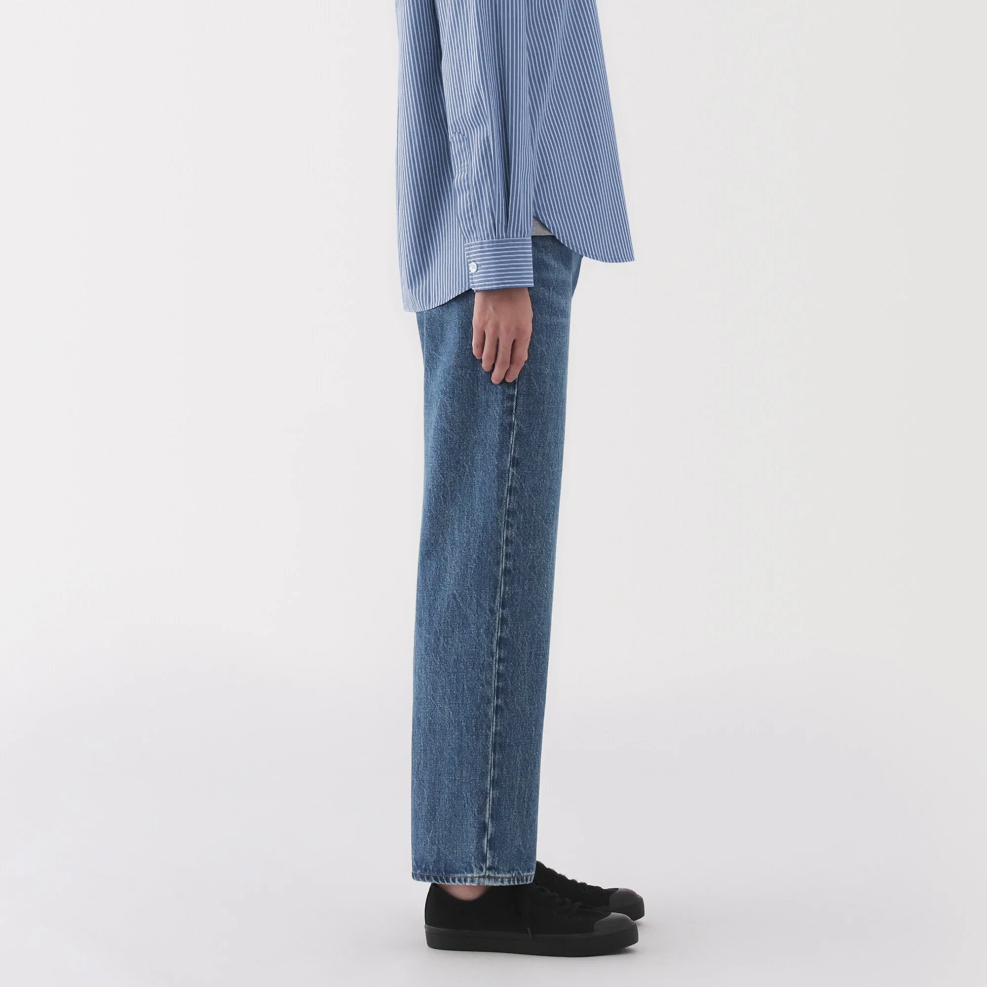 Kapok Blend Denim Straight Pants - Image 5