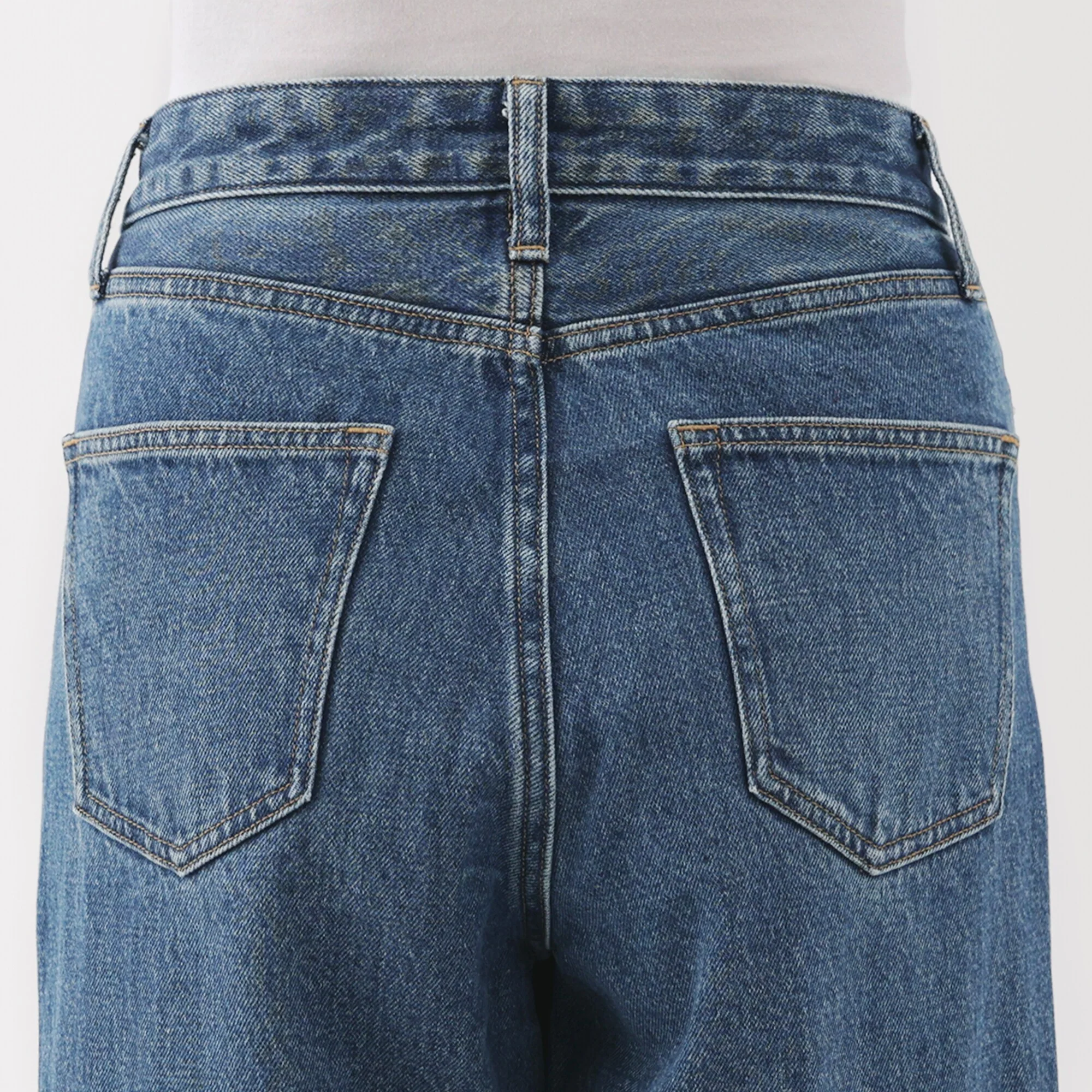 Kapok Blend Denim Straight Pants - Image 8