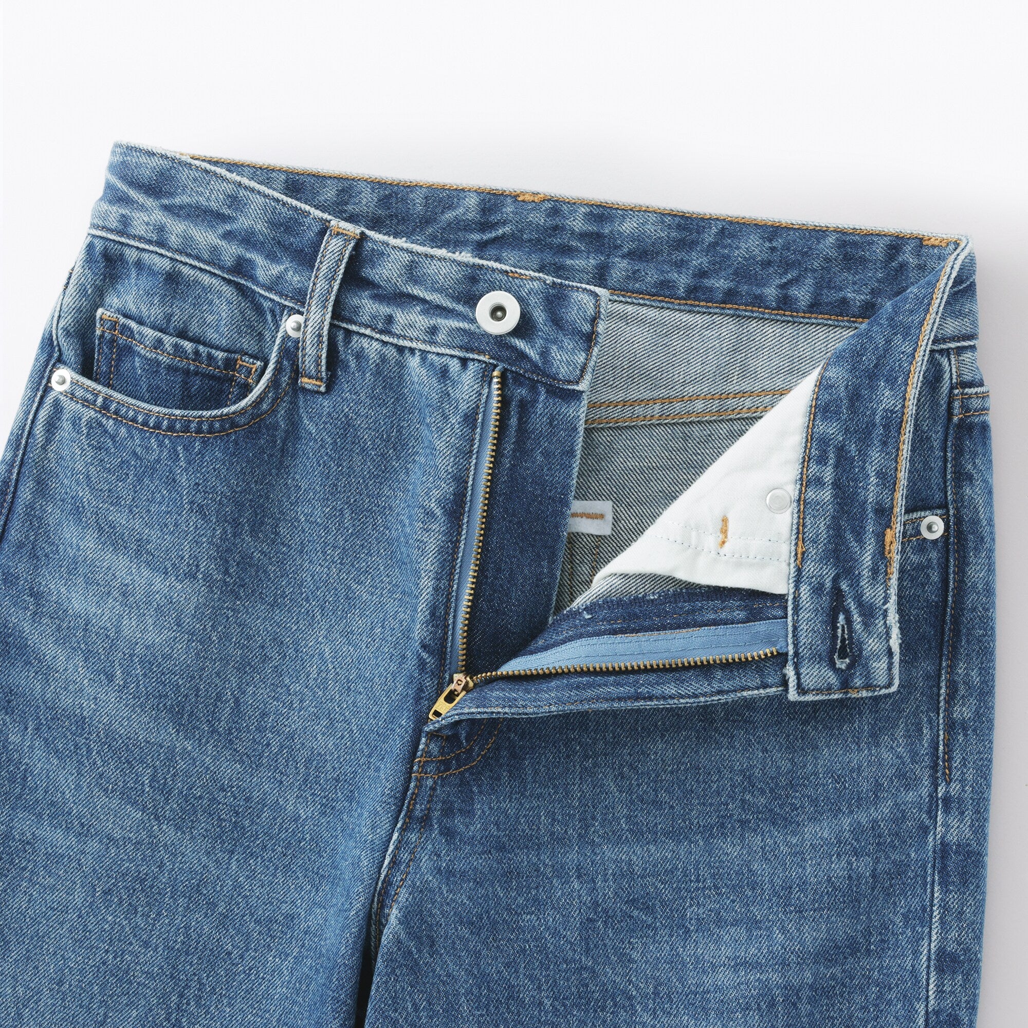 Kapok Blend Denim Straight Pants - Image 9