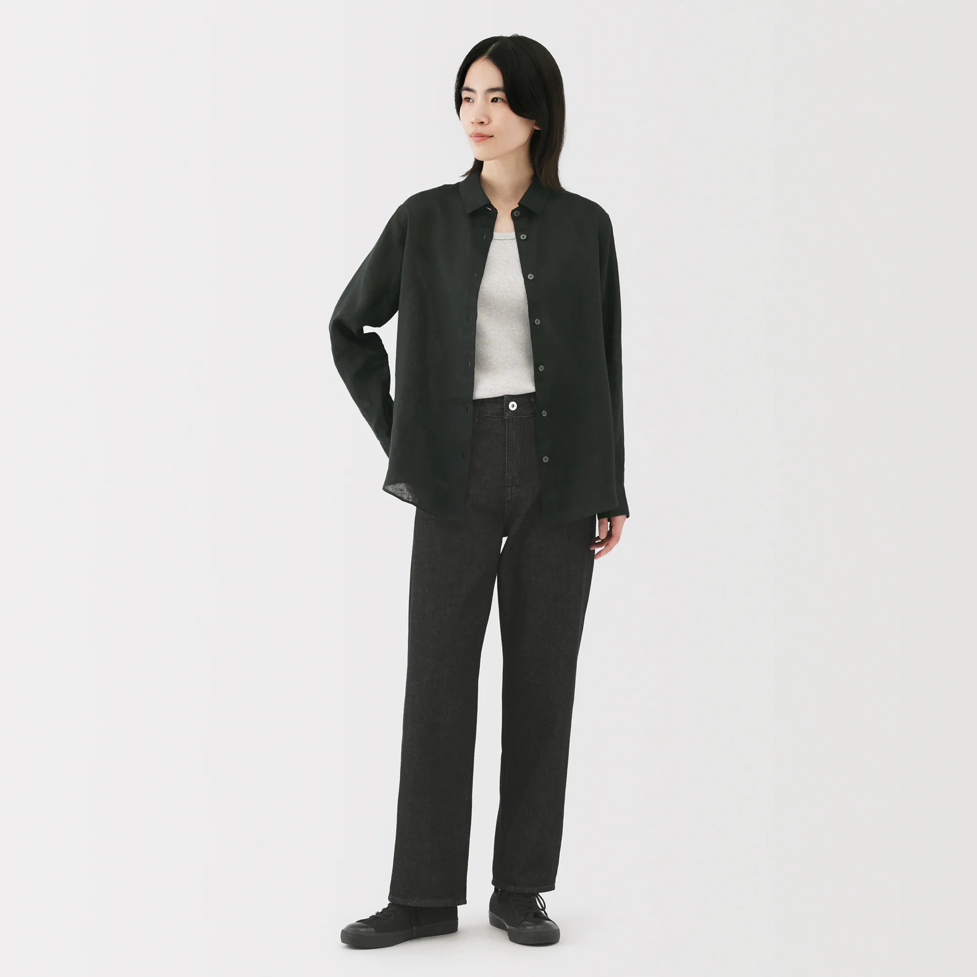 Women's Kapok Blend Denim Straight Pants