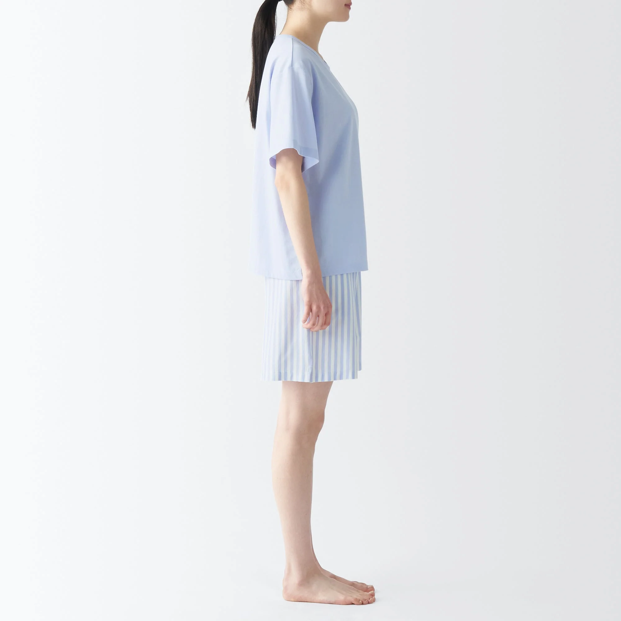 Women's Moisture-Wicking Cotton Short Sleeve Loungewear Set - Image 27