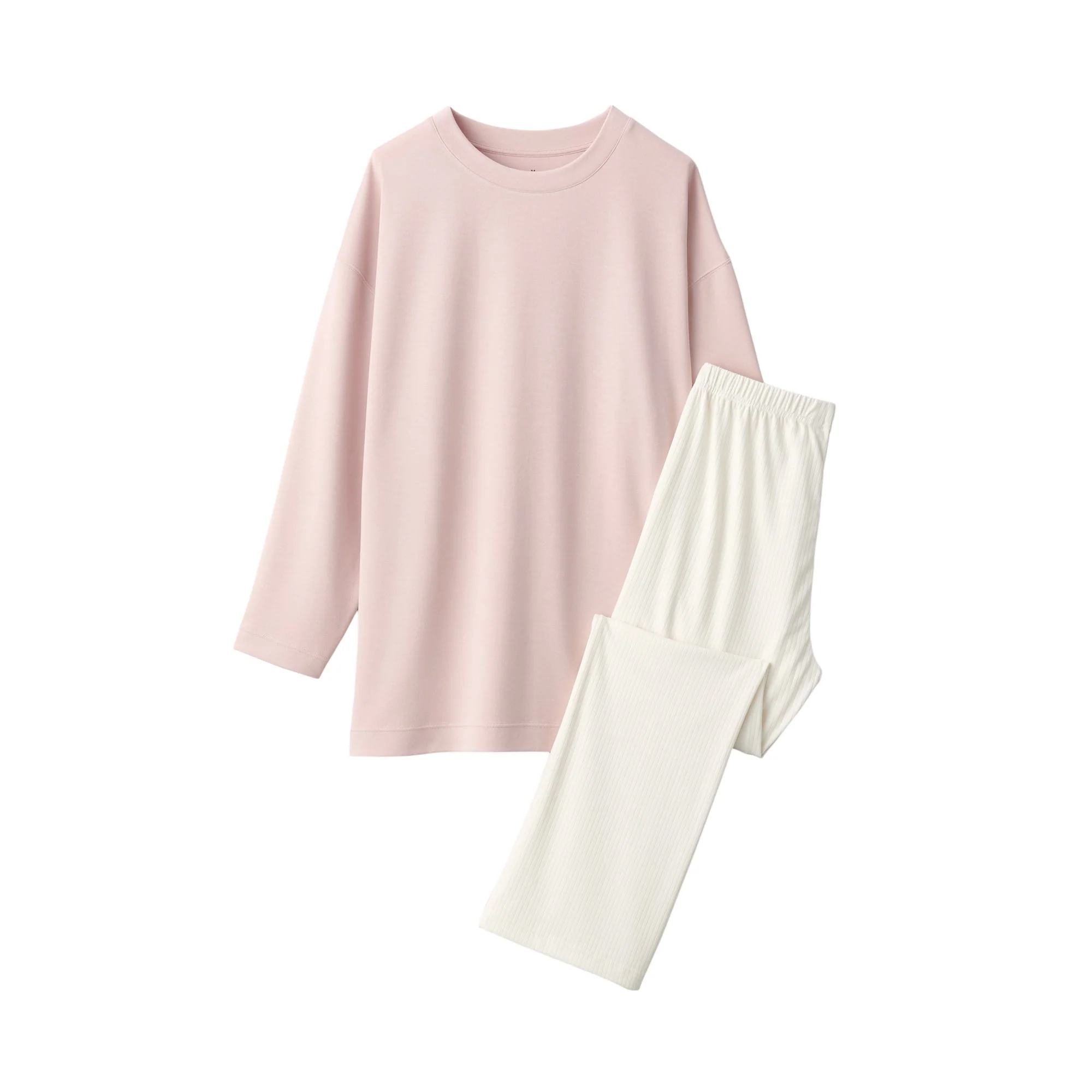 Women's Rayon Blend Ribbed Tunic Loungewear Set - Image 2