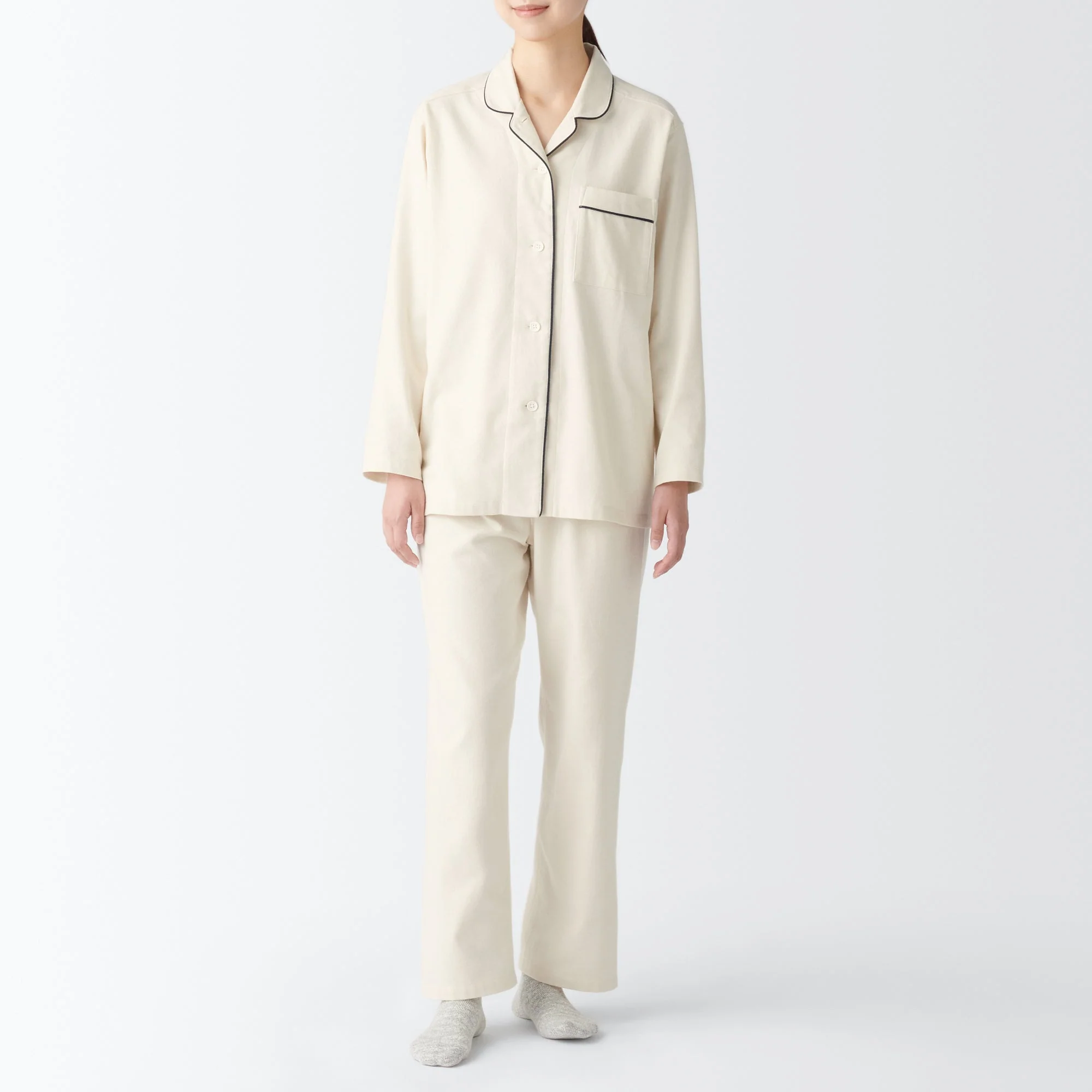 Women's Side Seamless Flannel Pajamas - Image 13