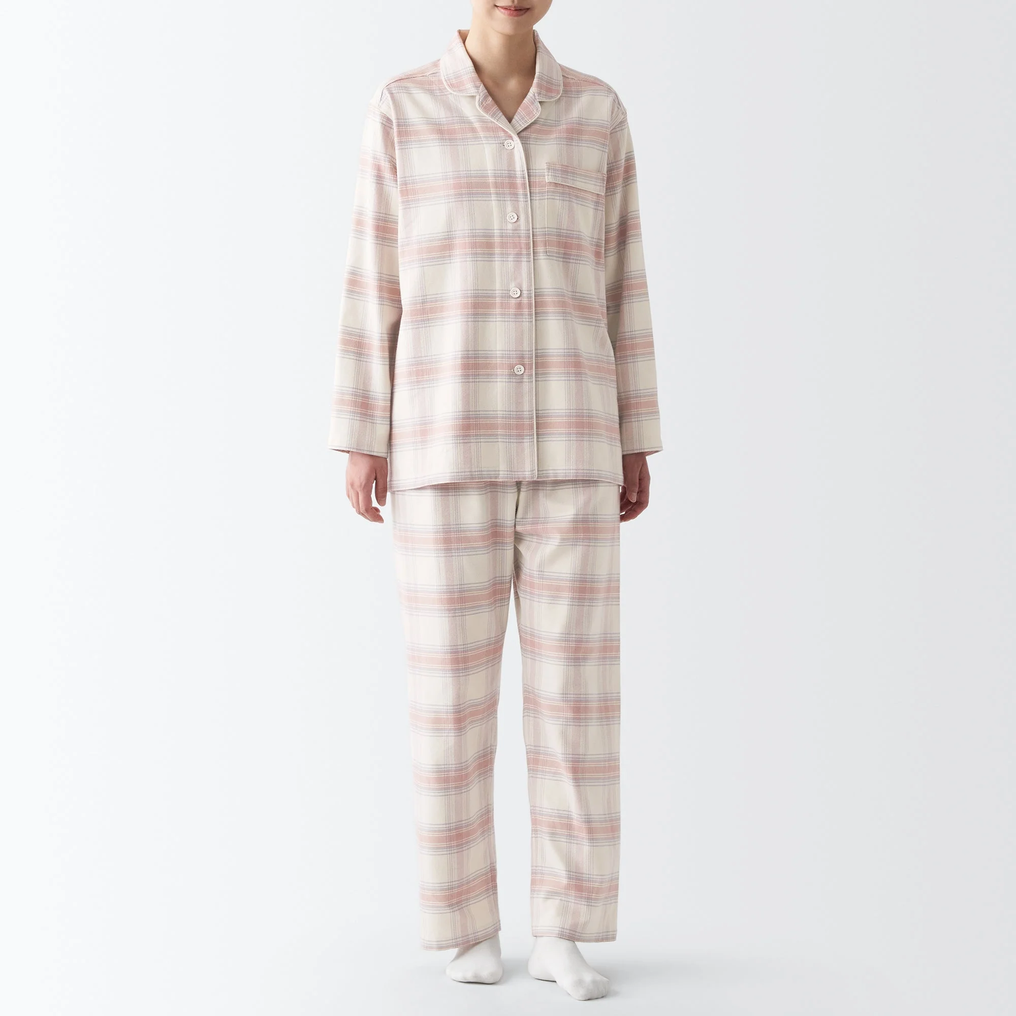 Women's Side Seamless Flannel Pajamas - Image 35