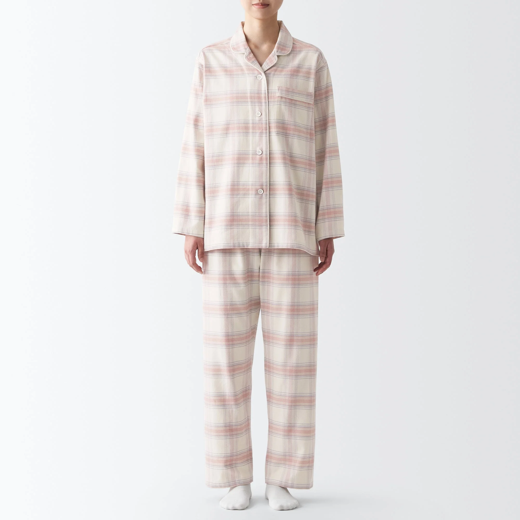 Women's Side Seamless Flannel Pajamas - Image 36
