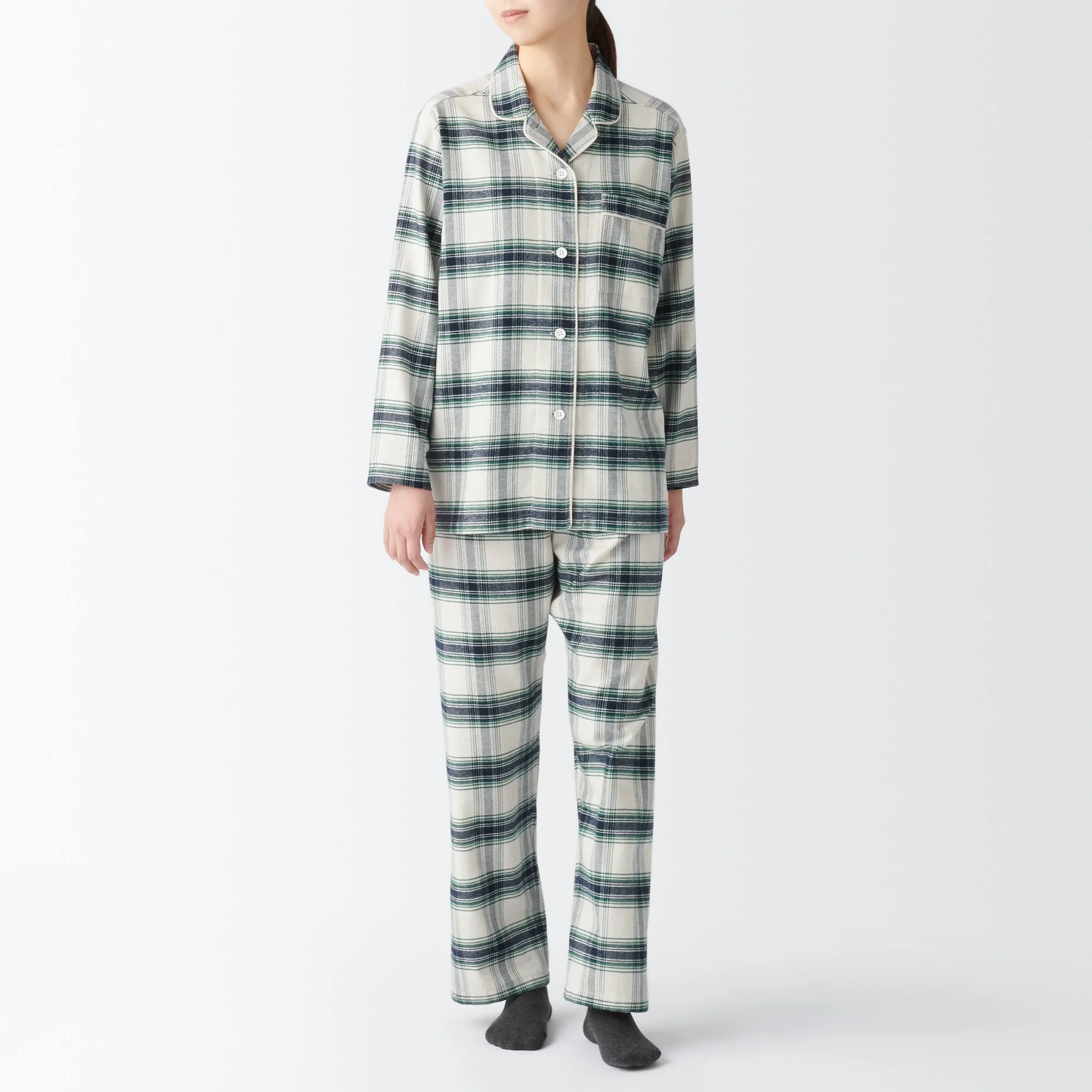 Women's Side Seamless Flannel Pajamas - Image 57