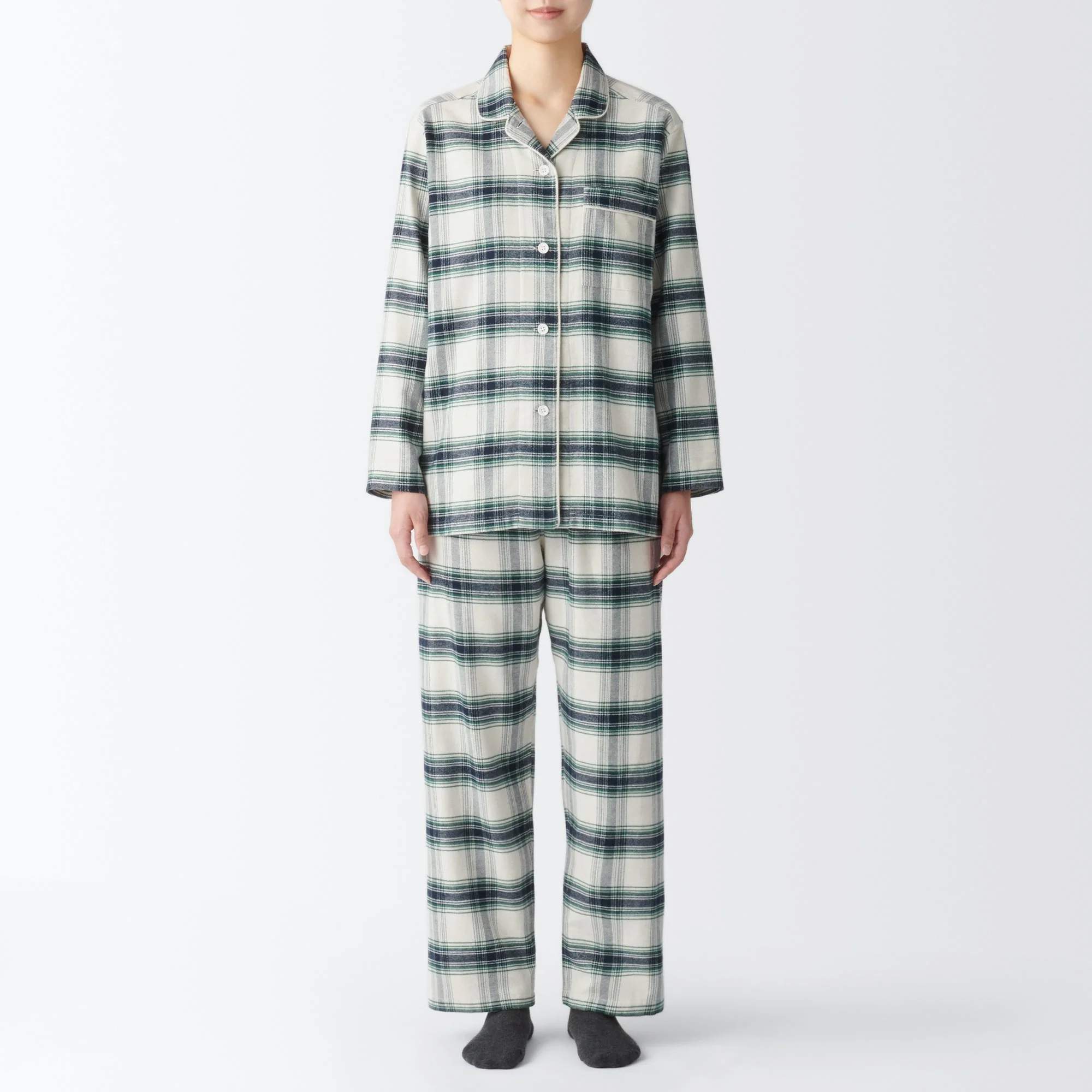 Women's Side Seamless Flannel Pajamas - Image 58