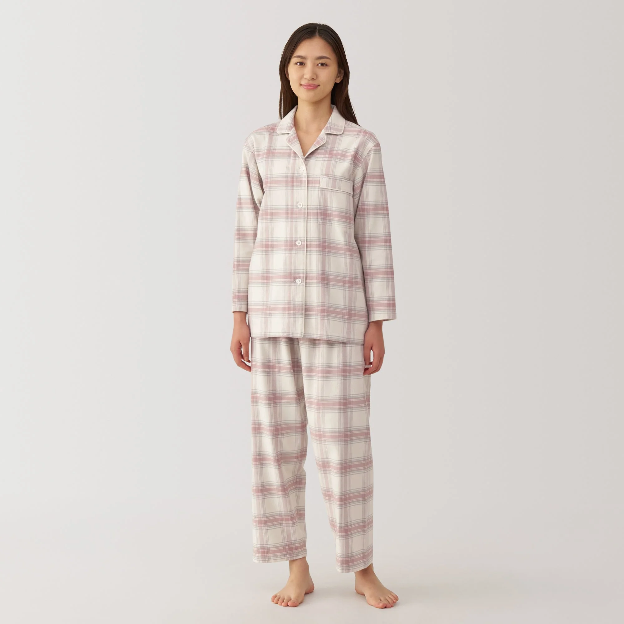 Women's Side Seamless Flannel Pajamas - Image 36