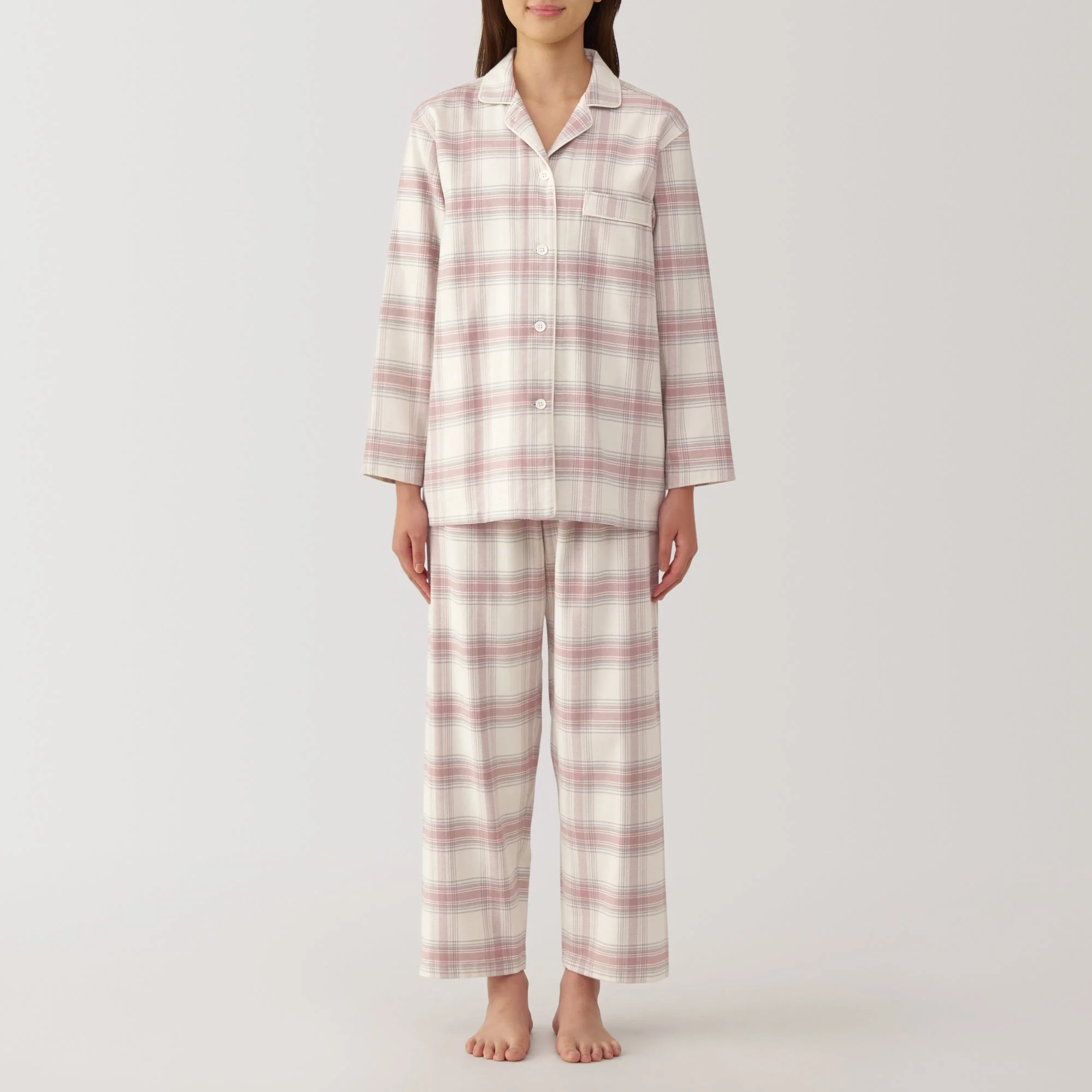 Women's Side Seamless Flannel Pajamas - Image 37