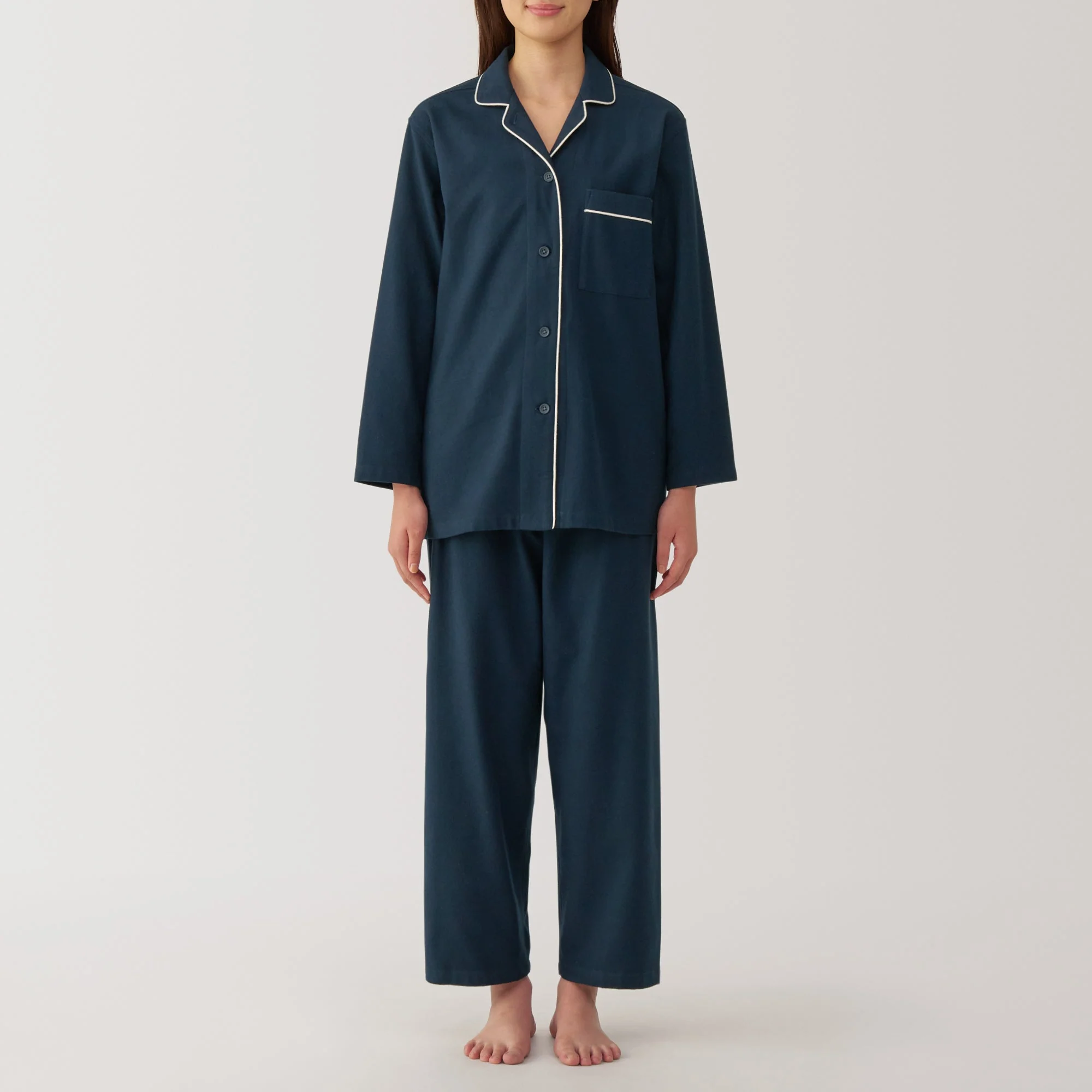 Women's Side Seamless Flannel Pajamas - Image 48