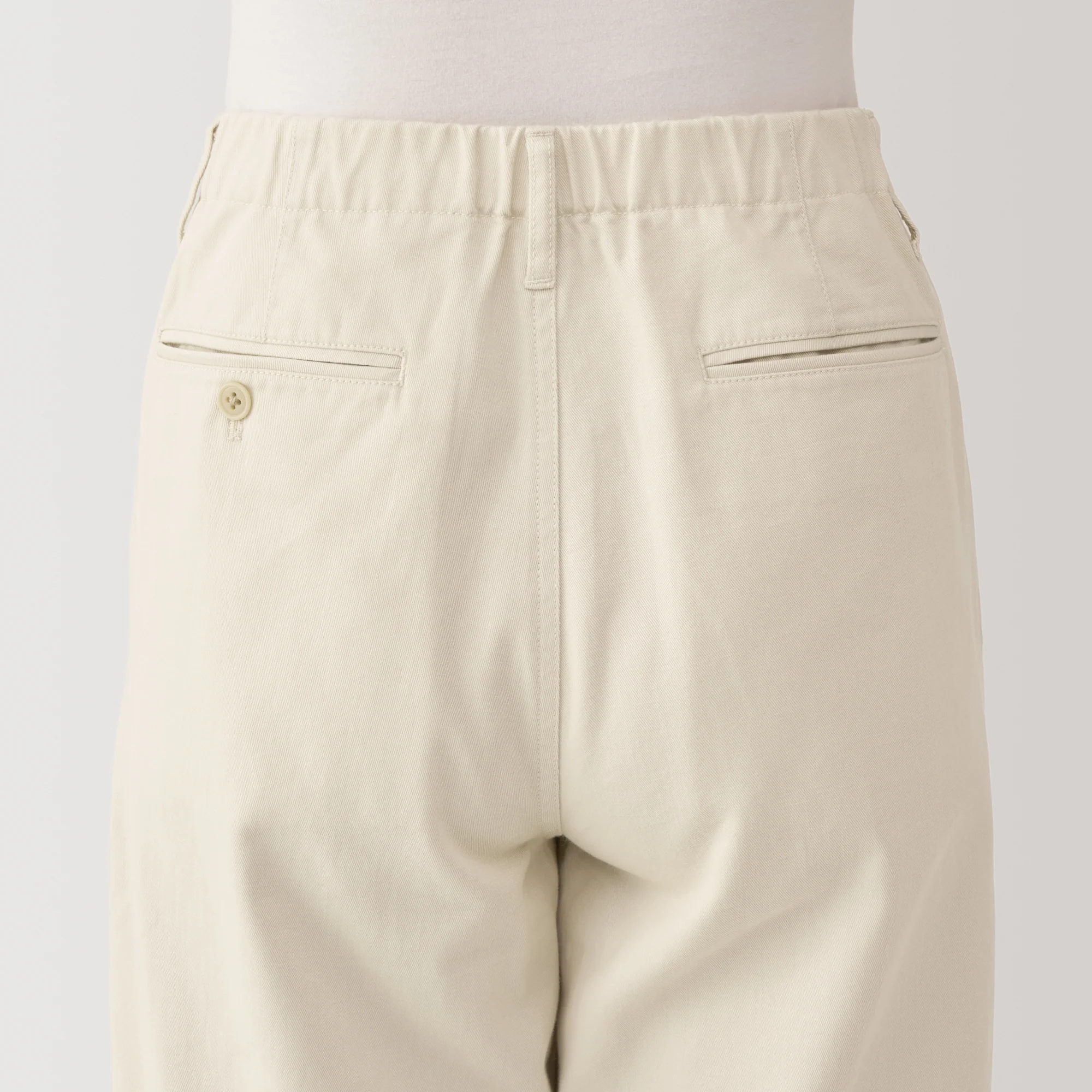 Women's Slub Yarn Chino Darted Wide Pants - Image 8