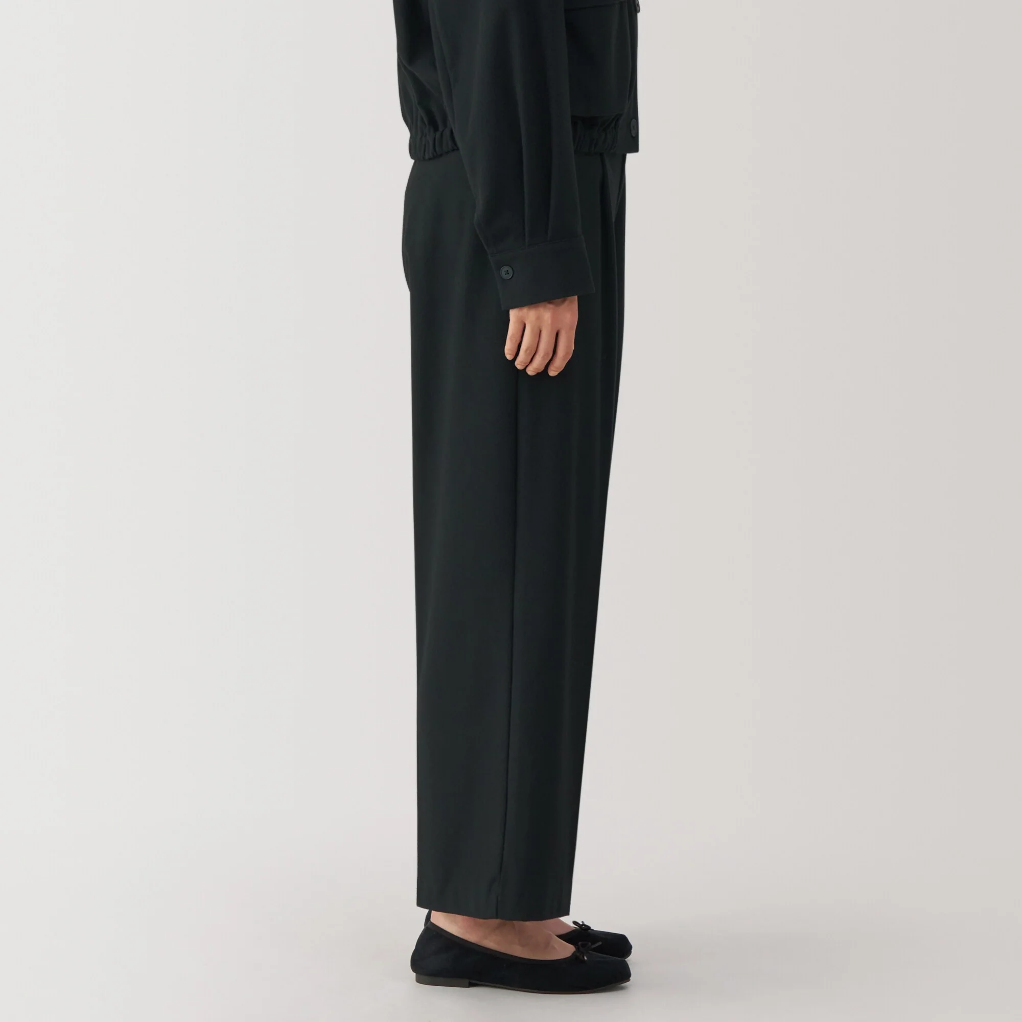 Women's Stretch Brushed Darted Wide Pants - Image 14