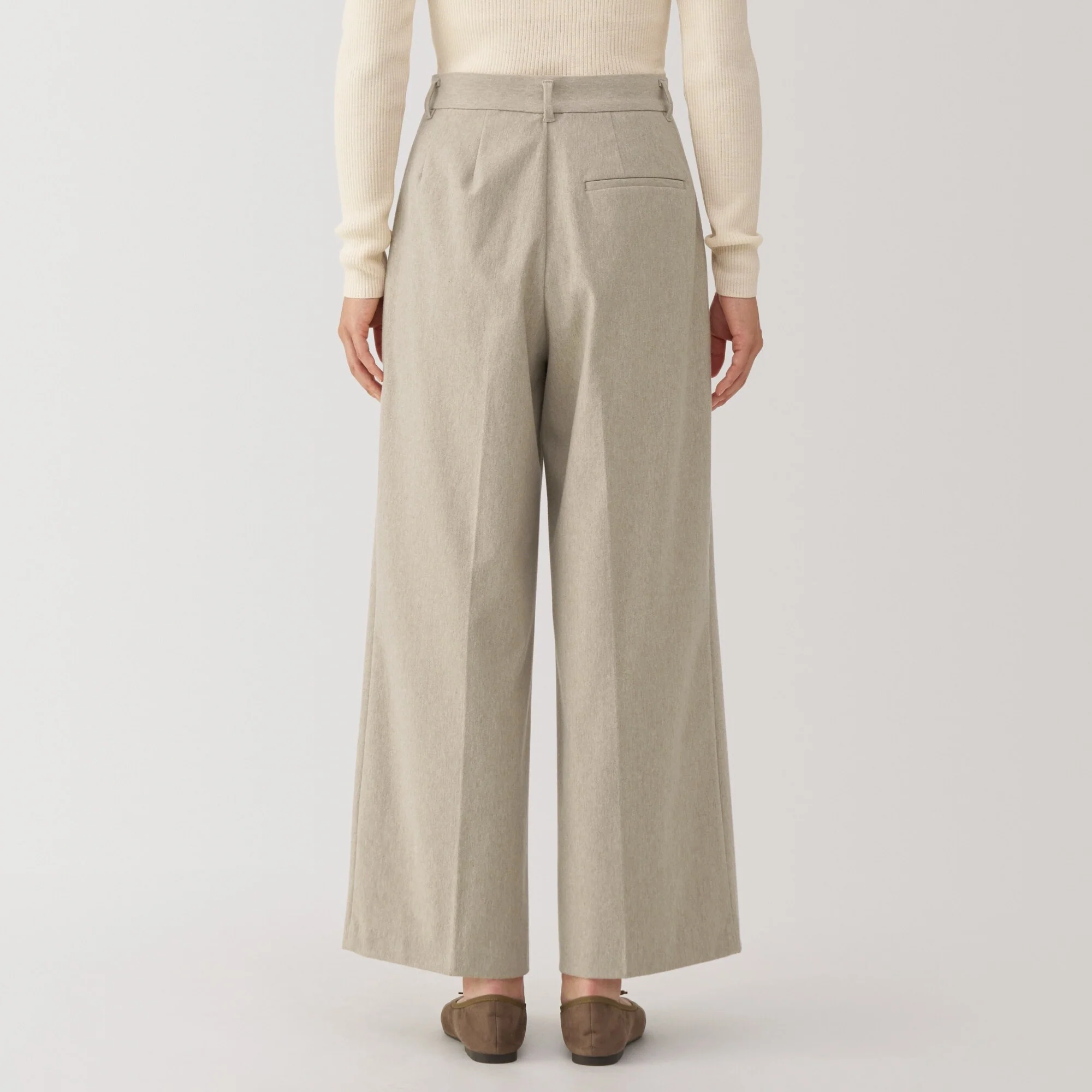 Women's Stretch Brushed Darted Wide Pants - Image 25