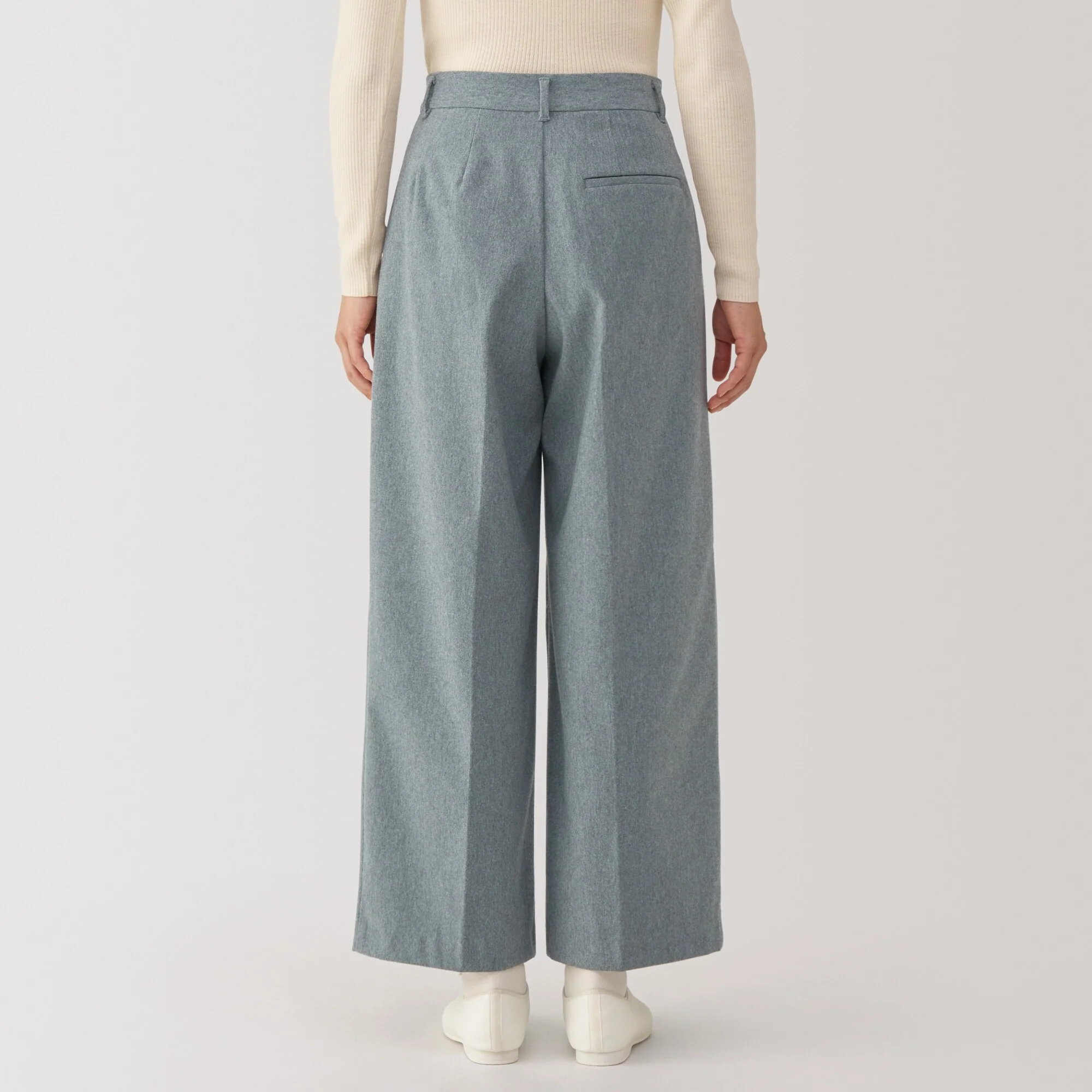 Women's Stretch Brushed Darted Wide Pants - Image 6