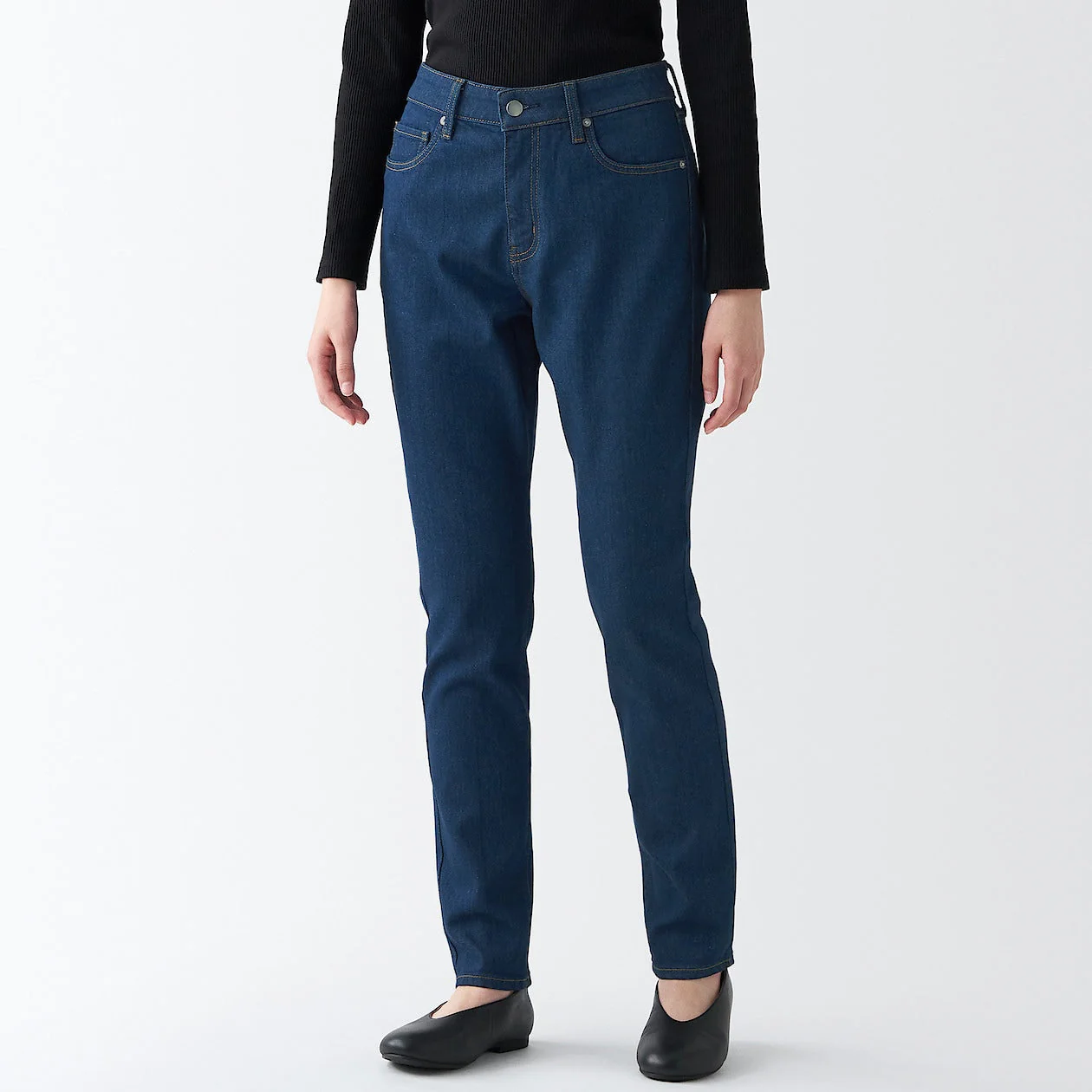 Women's Stretch Denim Slim Pants Blue - Image 3