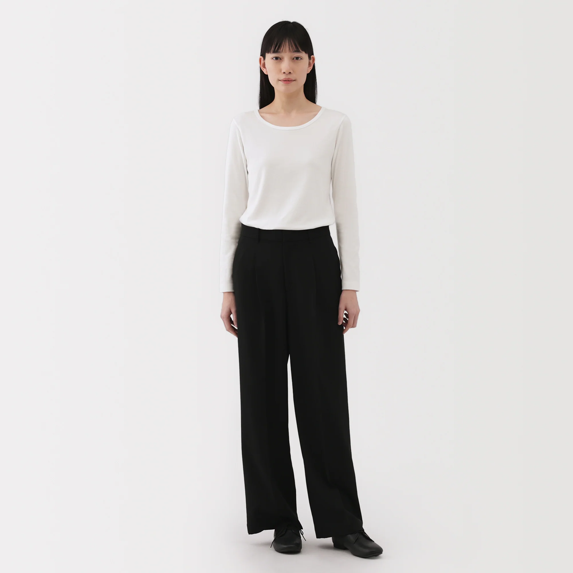 Women's Stretch Ribbed Crew Neck Long Sleeve T-Shirt - Image 13
