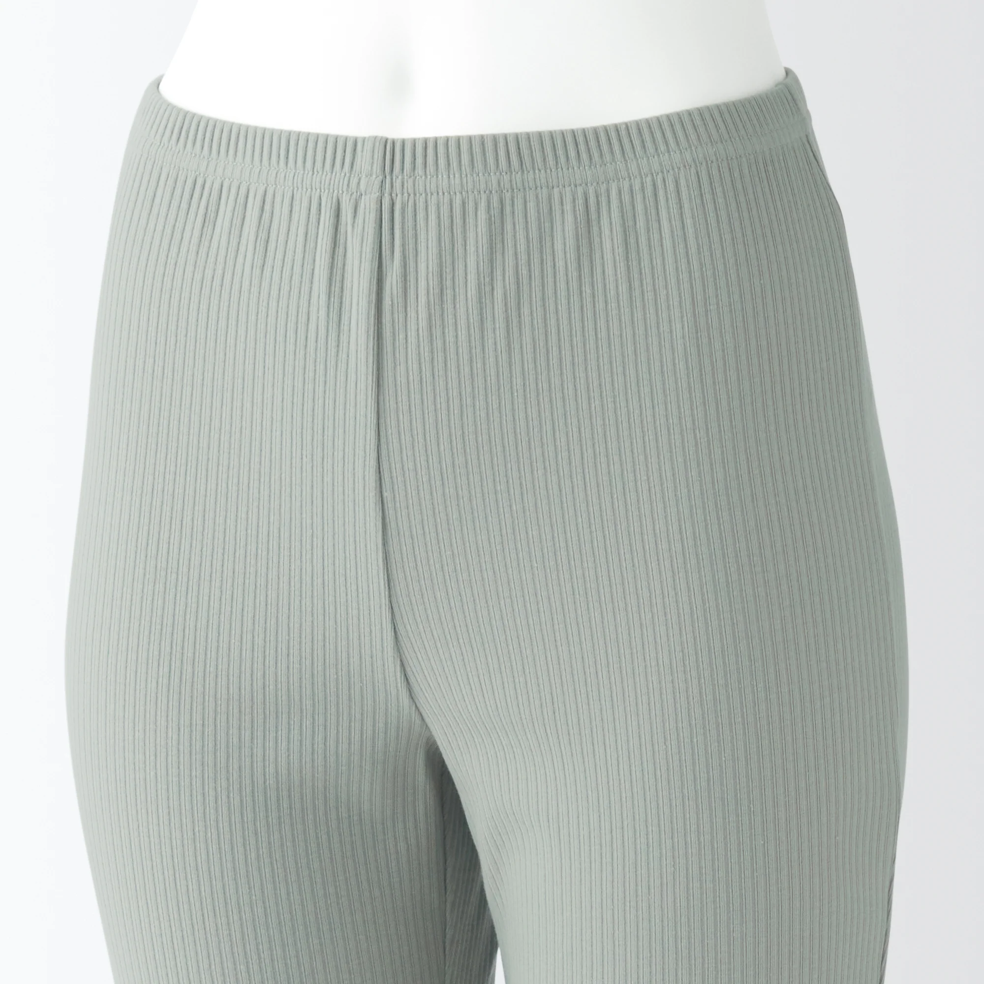 Women's Stretch Ribbed Straight Leggings - Image 14