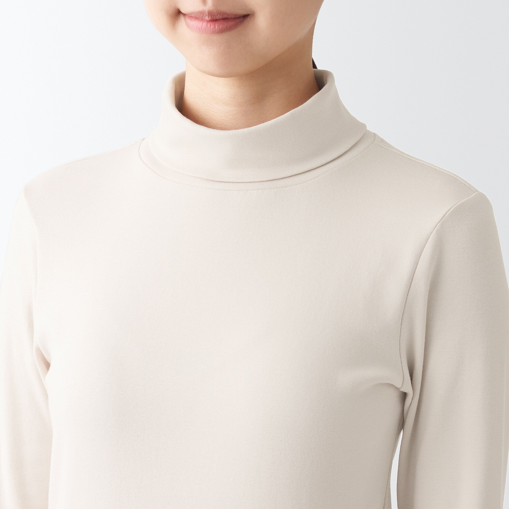 Women's Stretch Ribbed Turtle Neck Long Sleeve T-Shirt - Image 48