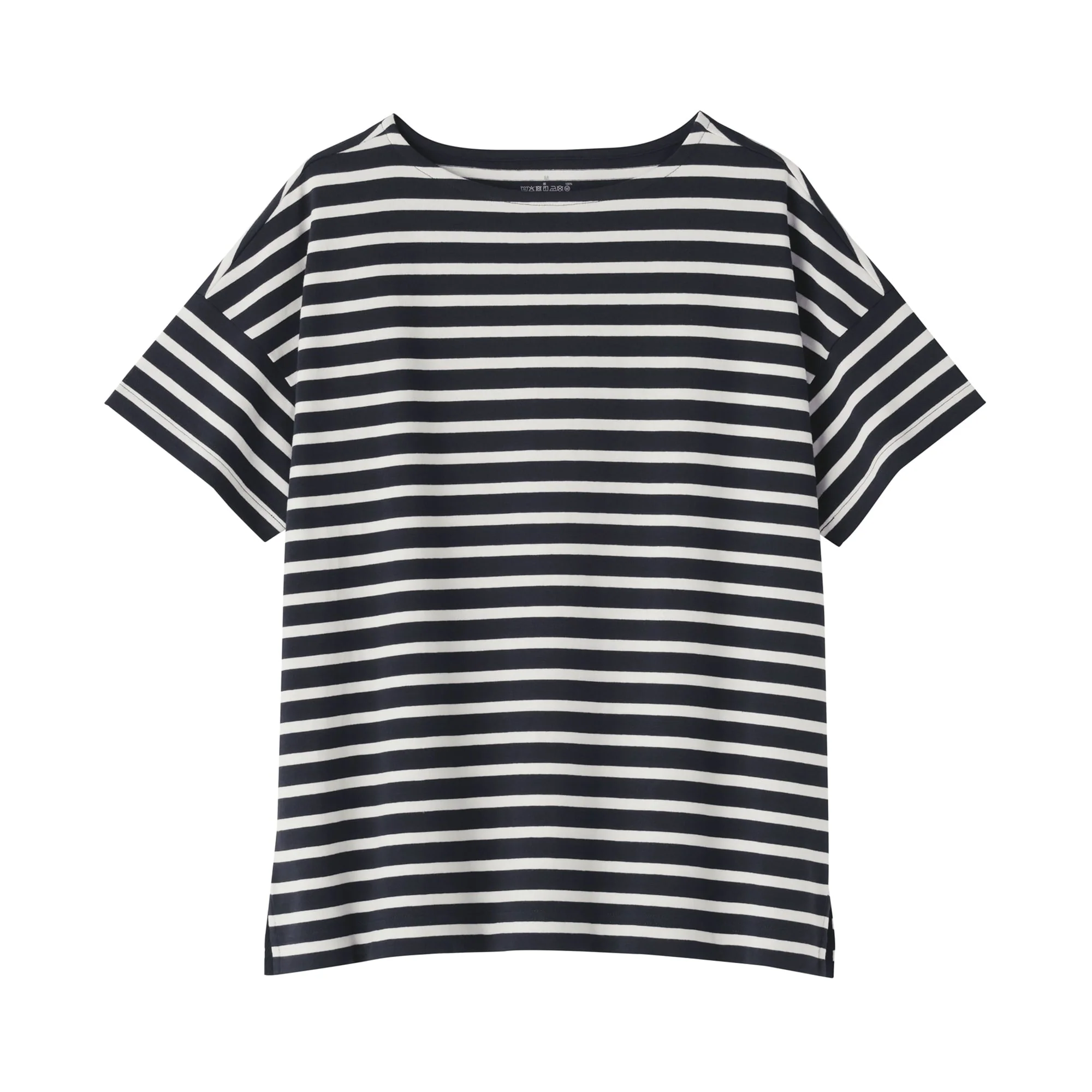 Women's Striped Boat Neck Short Sleeve T-Shirt - Image 43