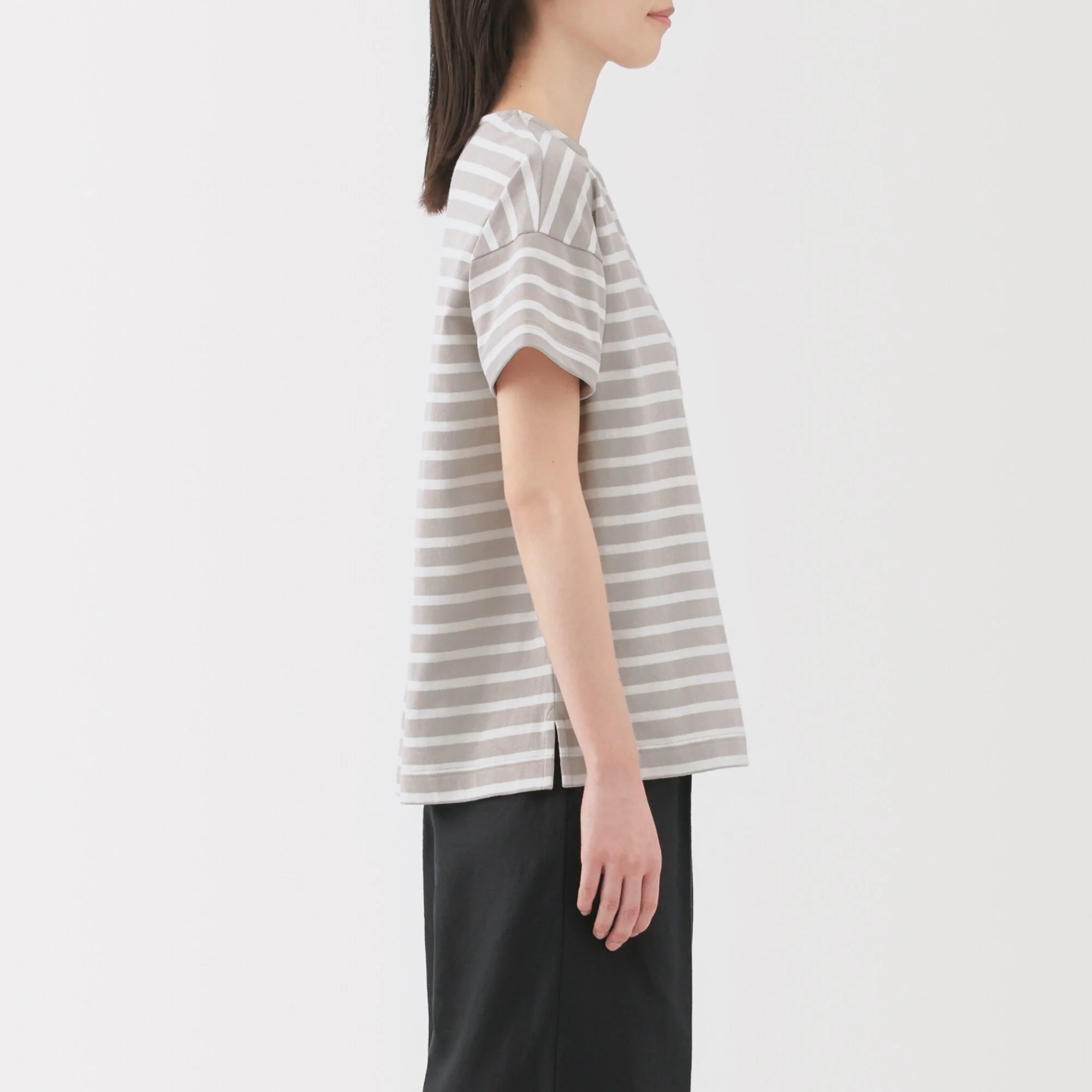Women's Striped Boat Neck Short Sleeve T-Shirt - Image 5