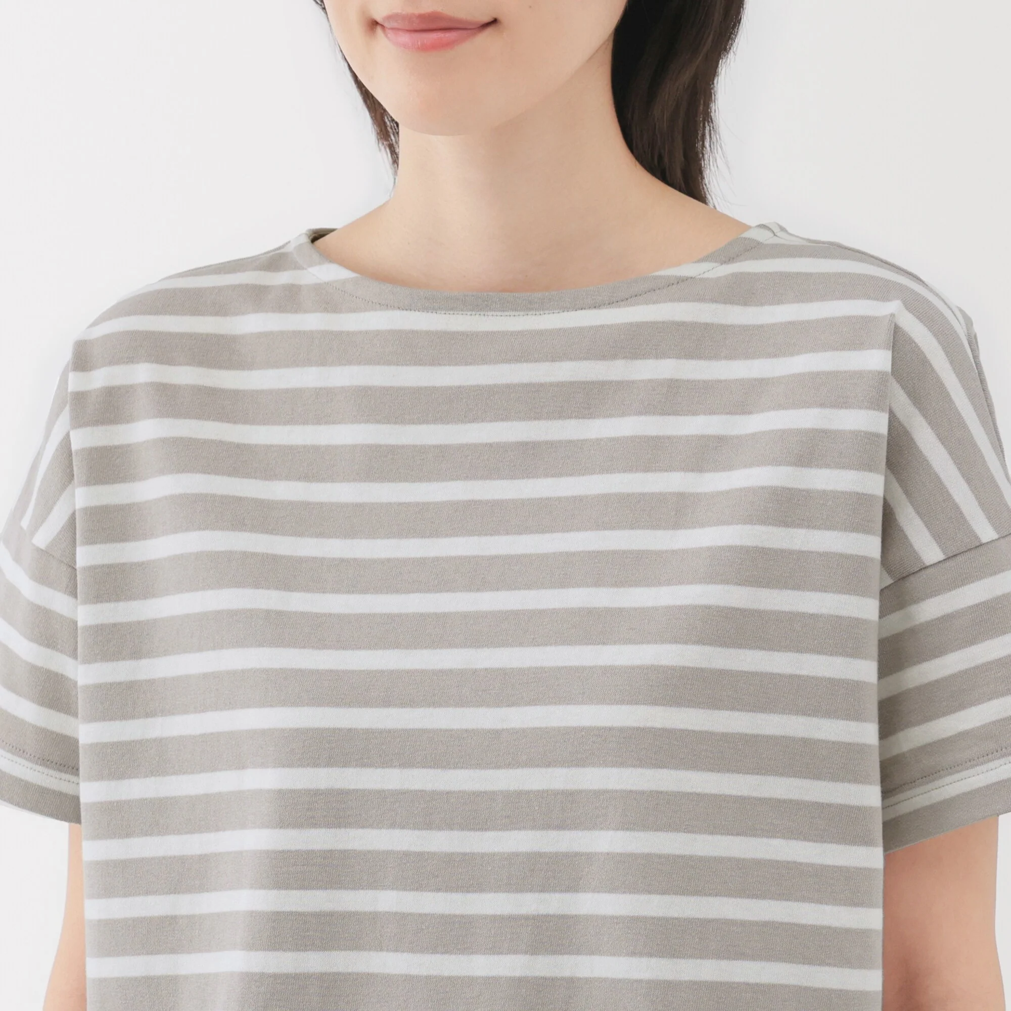 Women's Striped Boat Neck Short Sleeve T-Shirt - Image 7