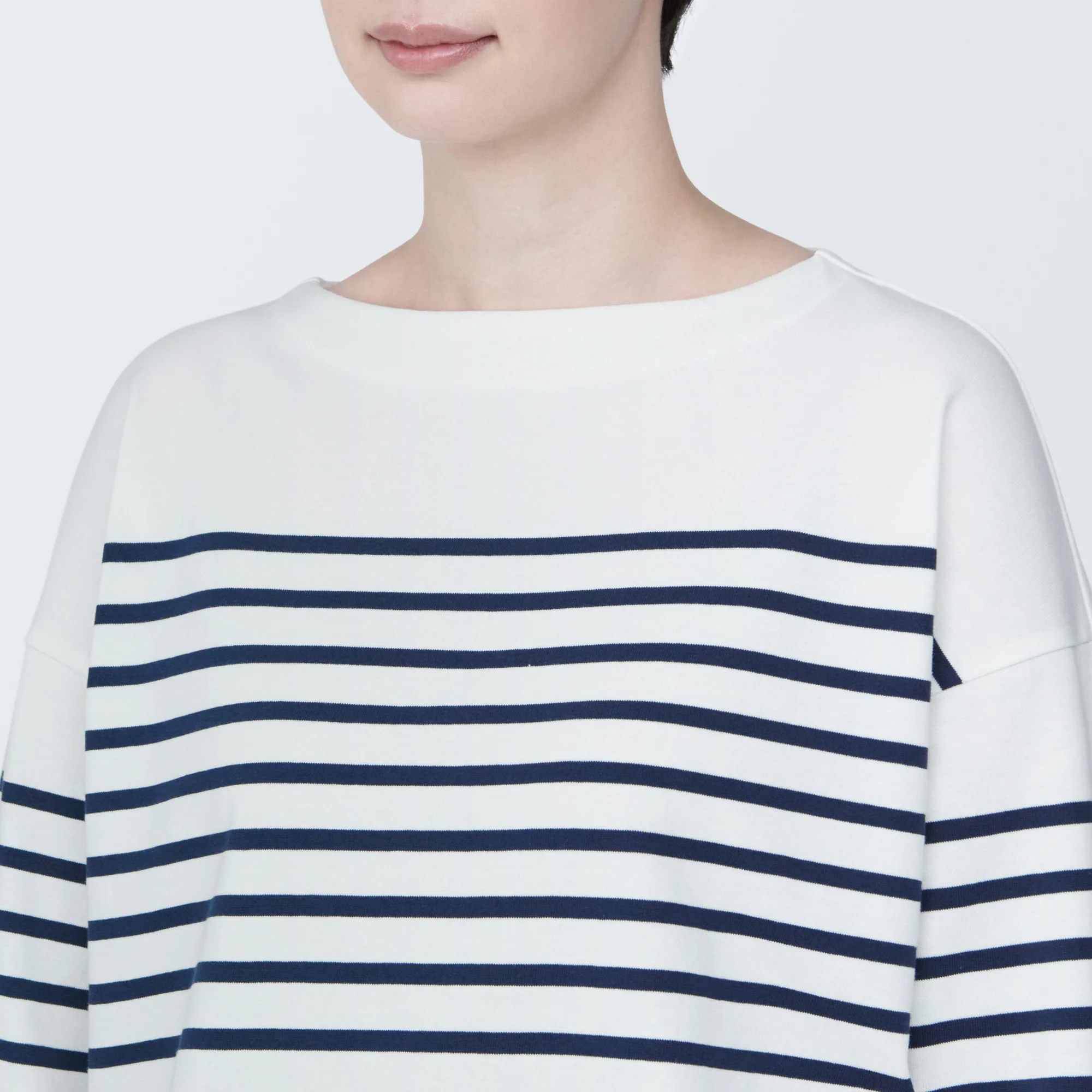 Women's Striped Boatneck 3/4 Sleeve T-Shirt - Image 39