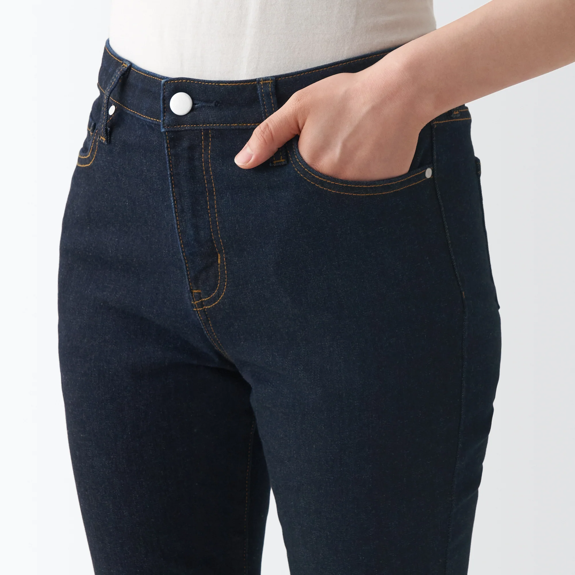 Women's Super Stretch Denim Skinny Pants Dark Navy - Image 8